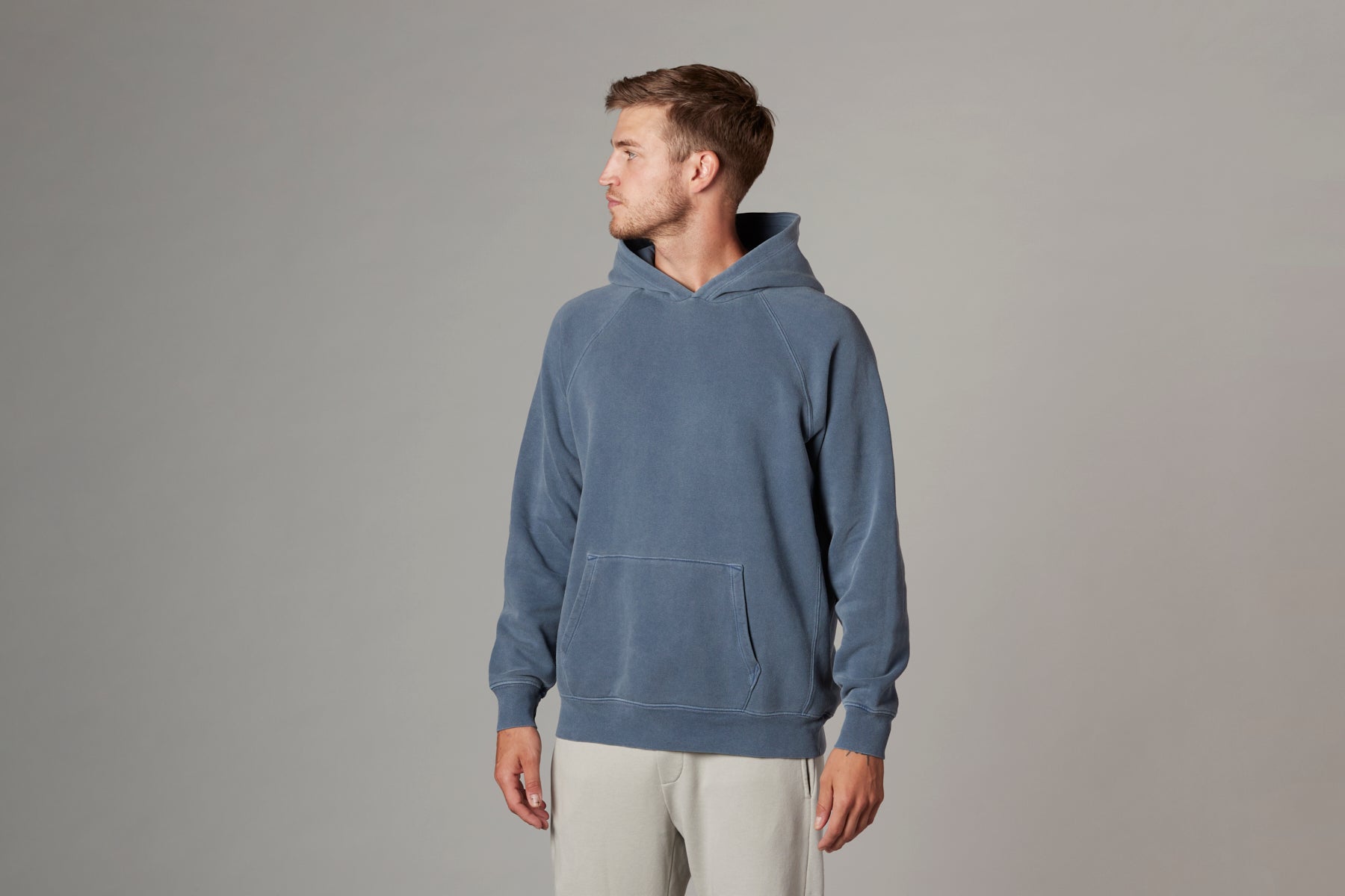 Meyer Long Sleeve Pullover Hooded Sweatshirt Faded Navy