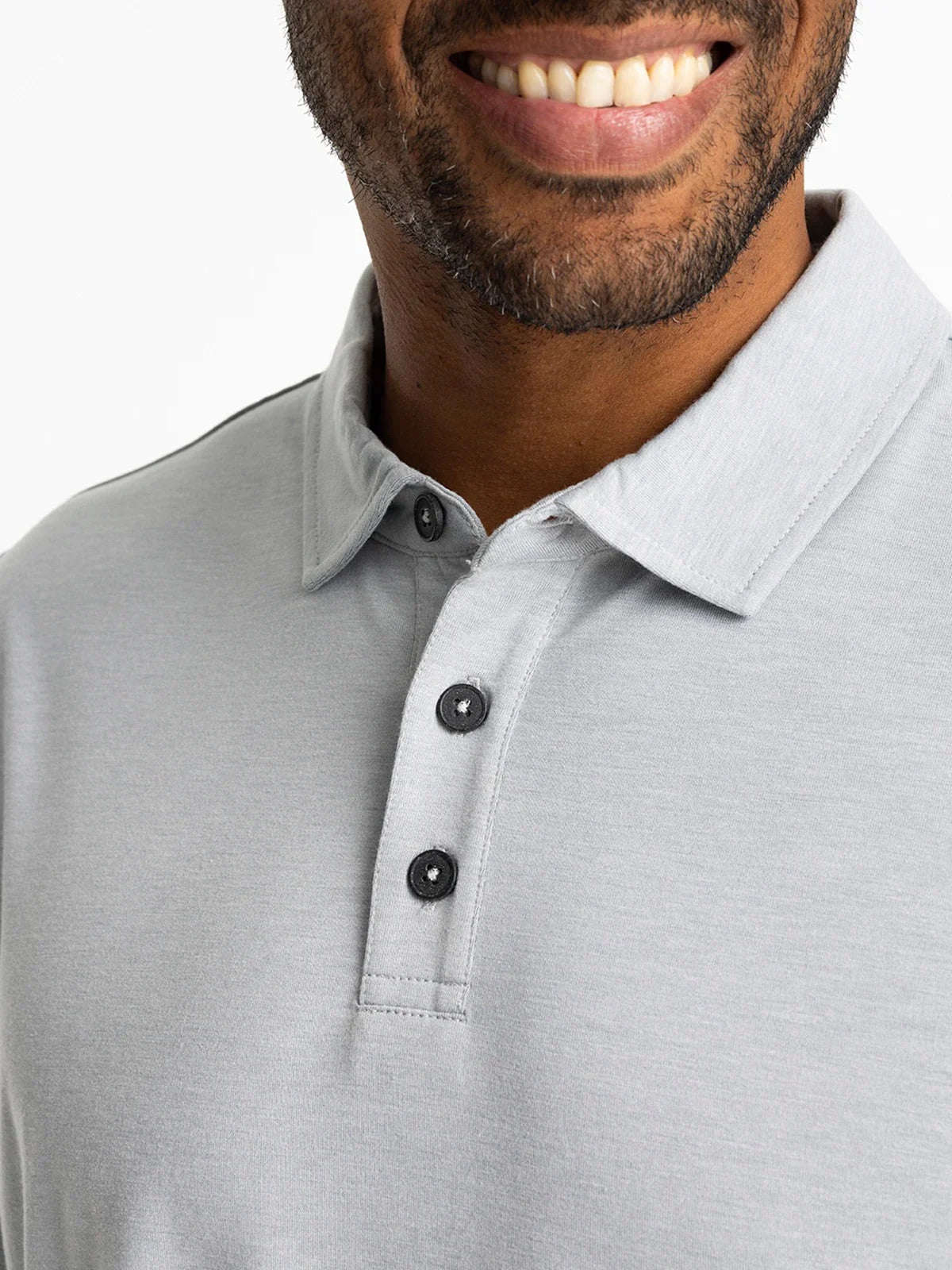 Bamboo Flex Polo II Heather Aspen Grey