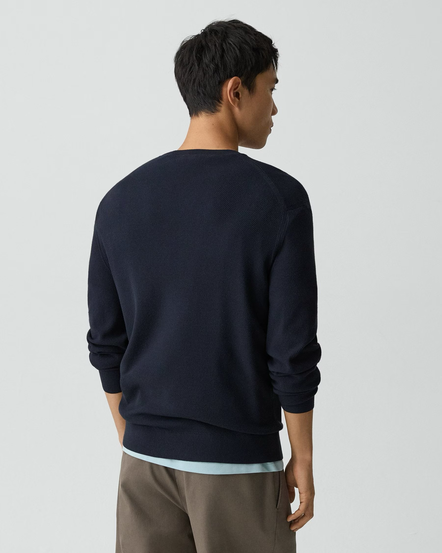Riland Crewneck Sweater in Light Bilen Dark Eclipse