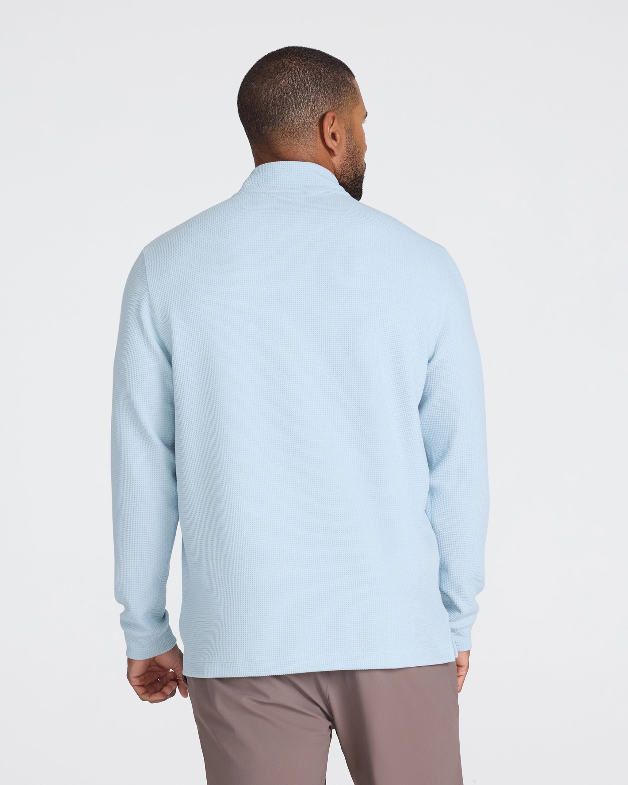 Tech Waffle Quarter Zip Baby Blue