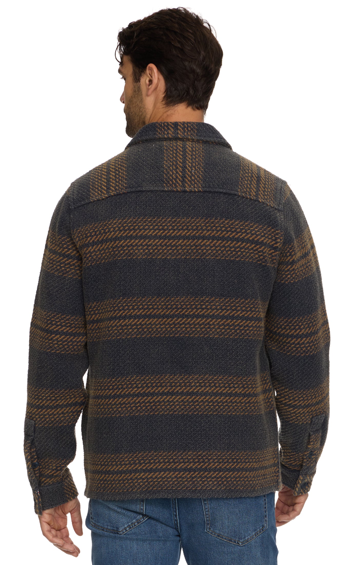 Coaling Textured Vintage Twill Jacket Navy/Brown