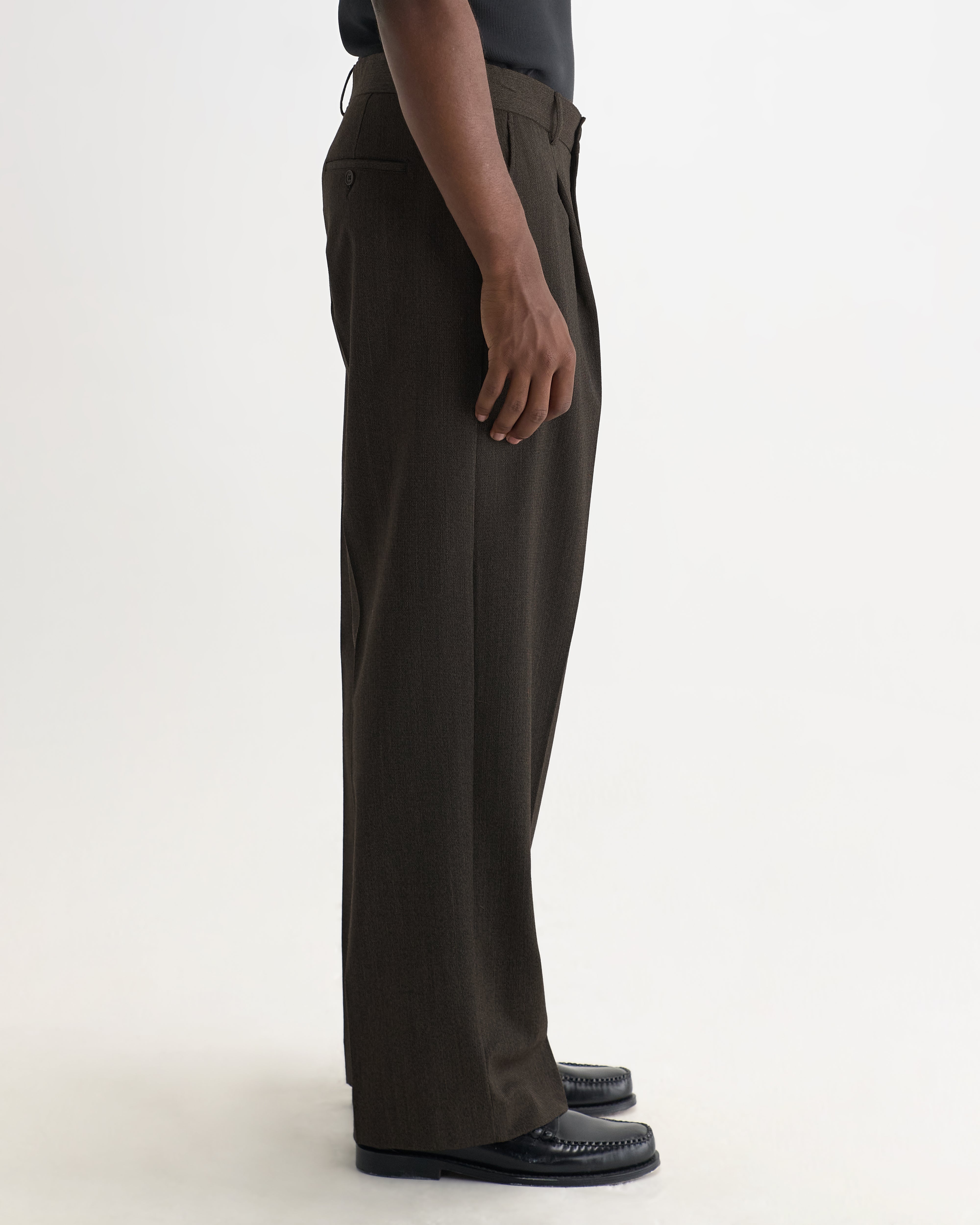 Aubyn Trouser Wool Blend Two Tone Brown