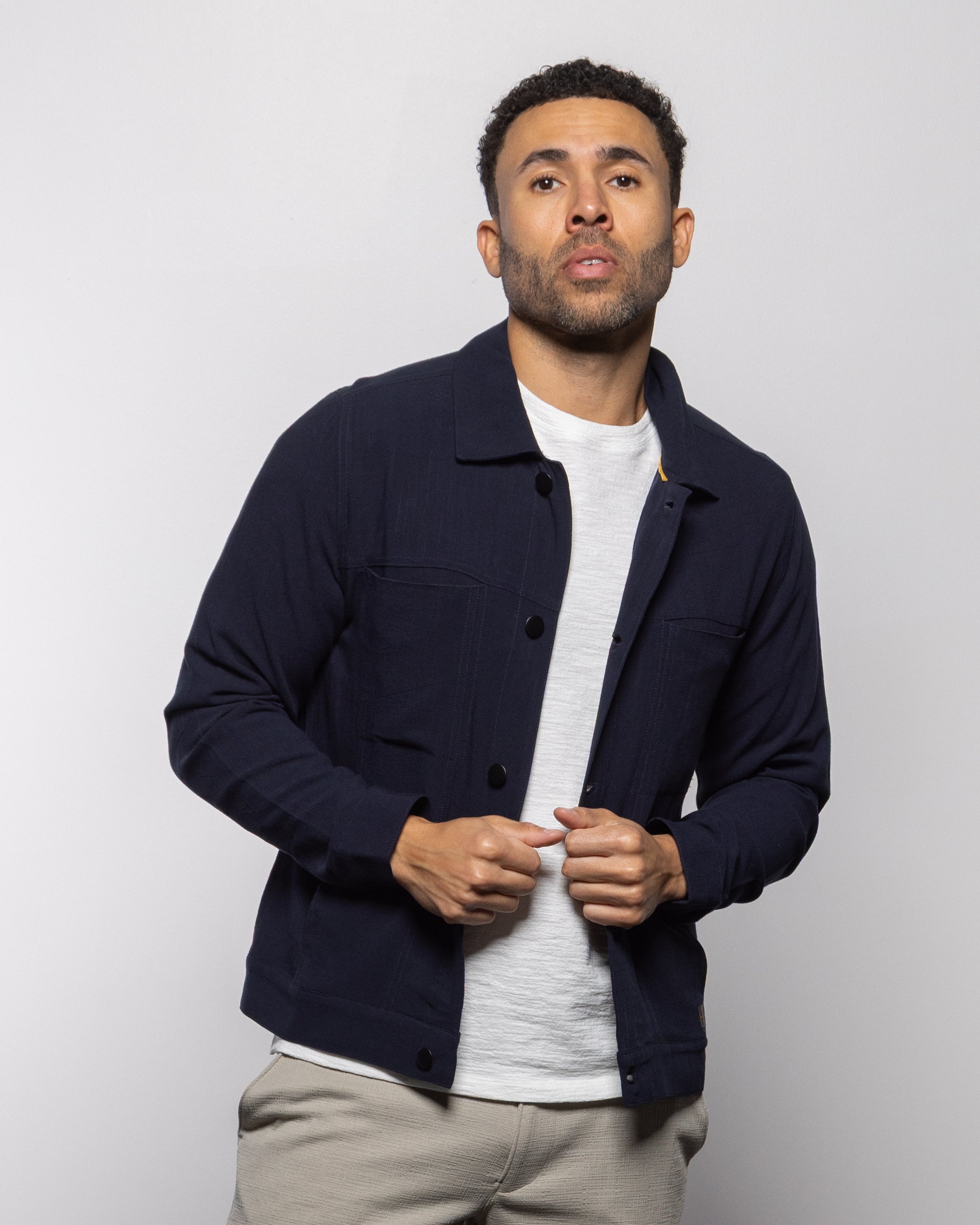 Monaco Trucker Jacket Indigo Night