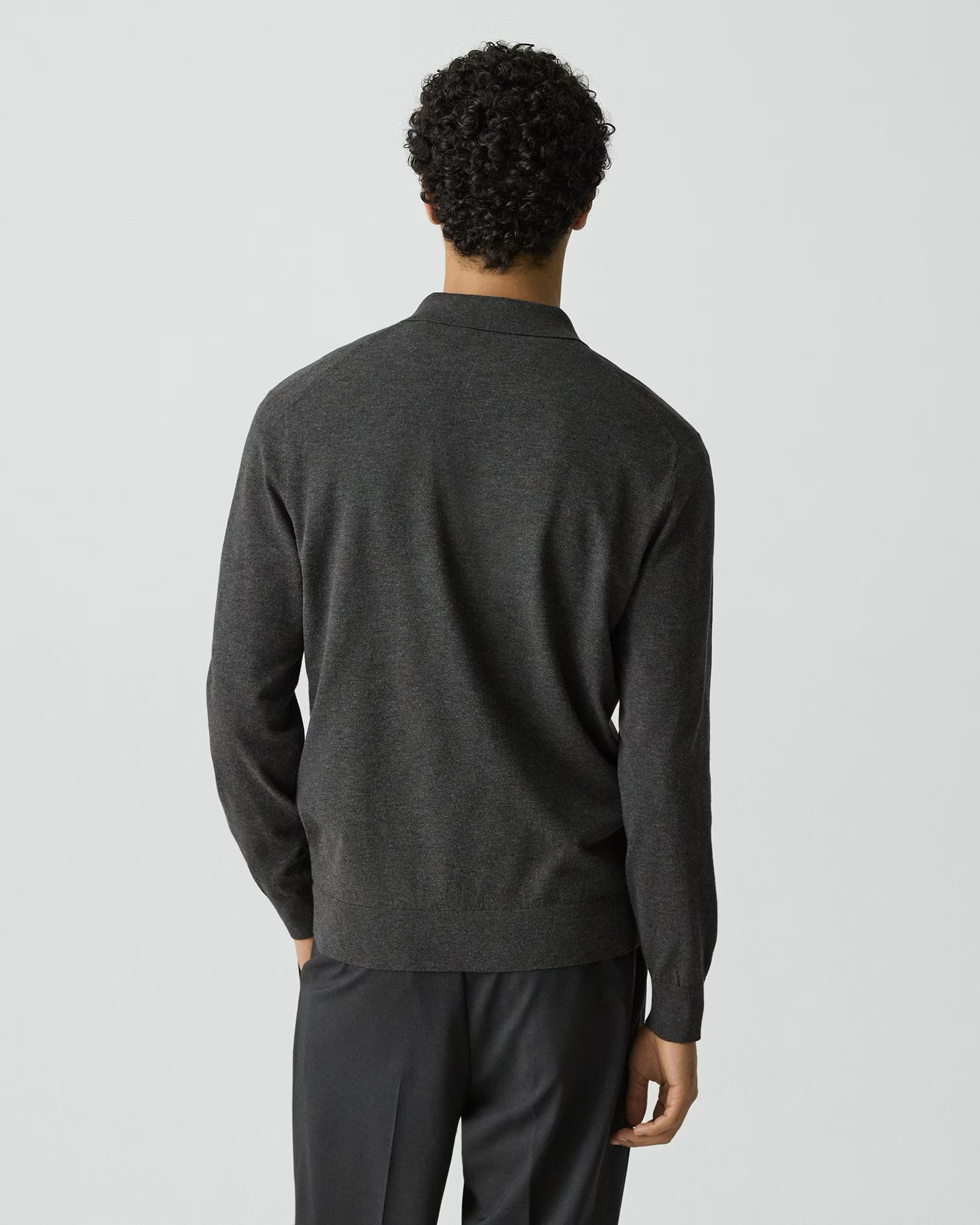 Goris Light Bilen Sweater Polo Charcoal Melange