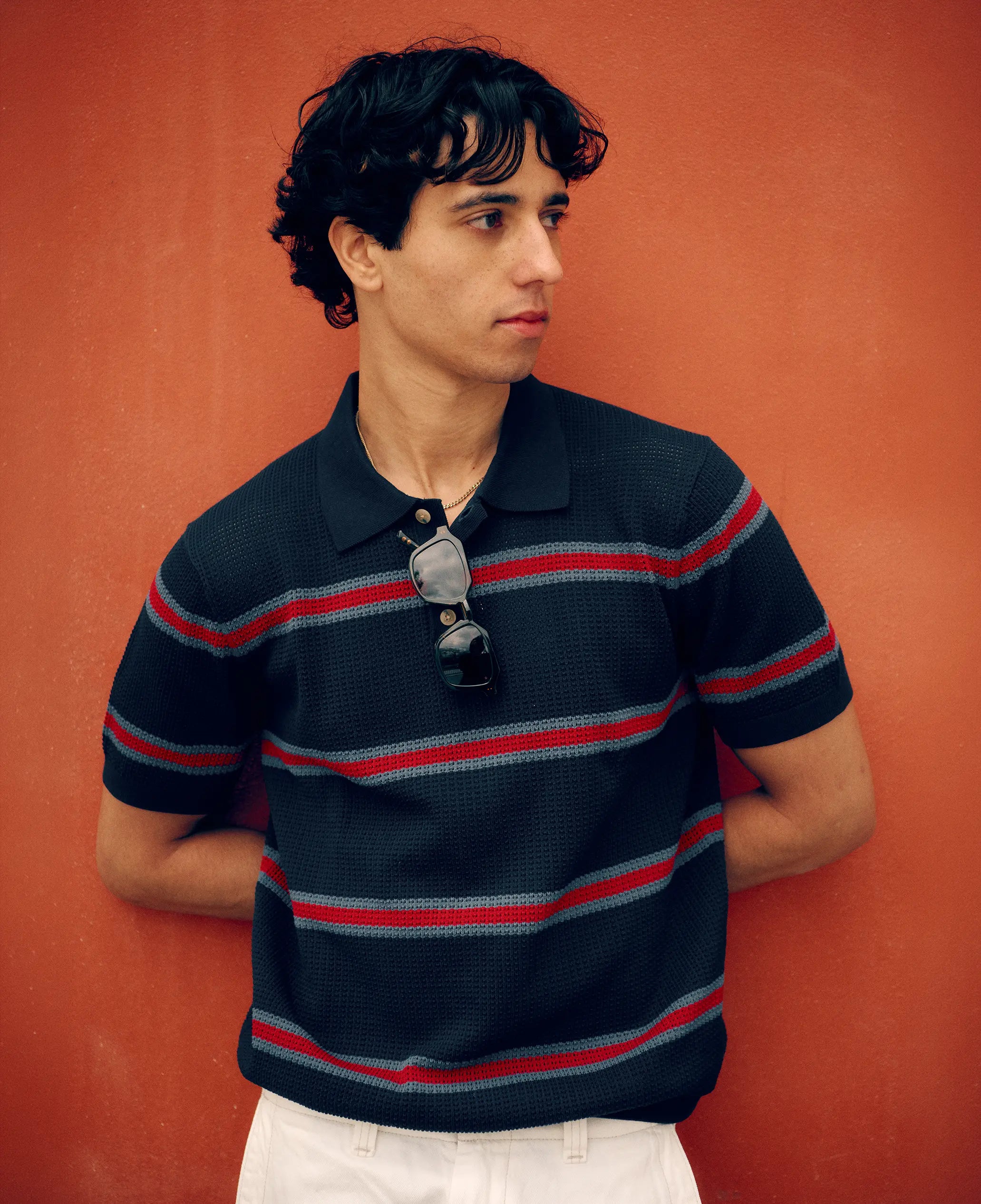 Venta Knitted Polo Blue
