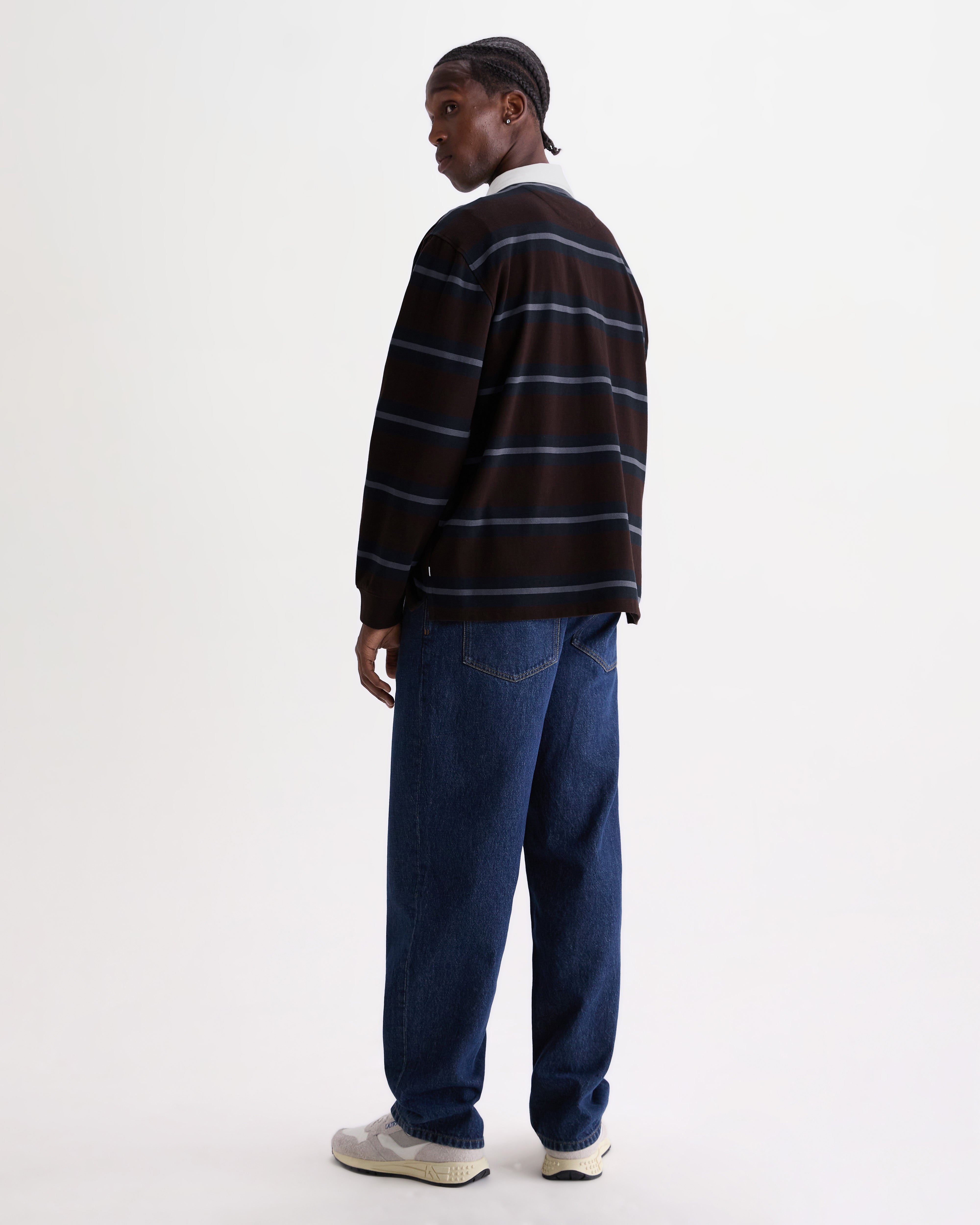 Rowhill Rugby in Mirror Stripe Brown/Blue