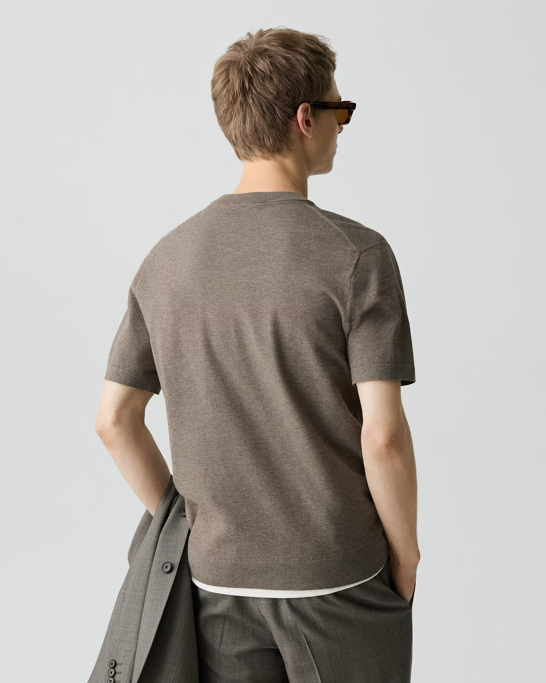 Soris Tee in Light Bilen Morel Melange