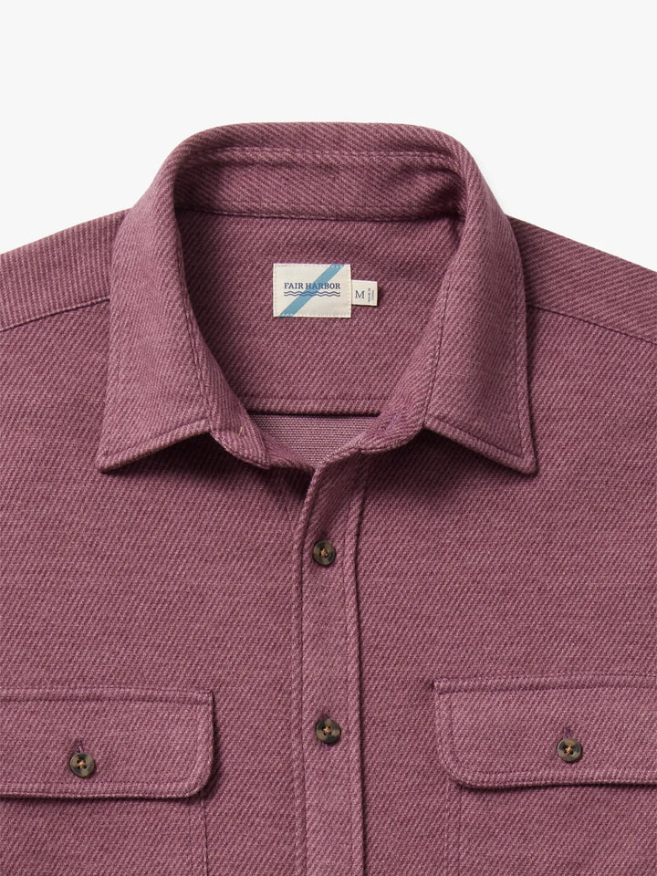 The Dunewood Flannel in Burgundy Twill