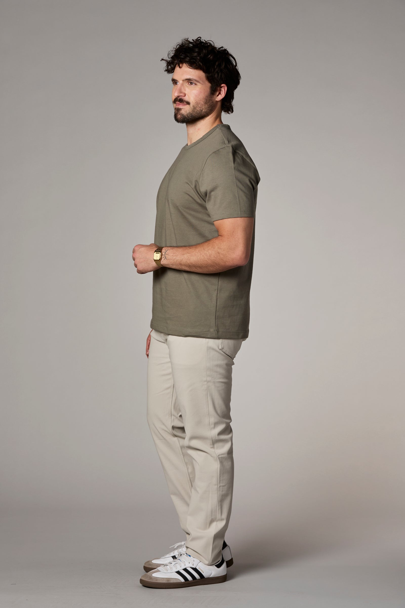 The Rick Crewneck Tee Covert Green