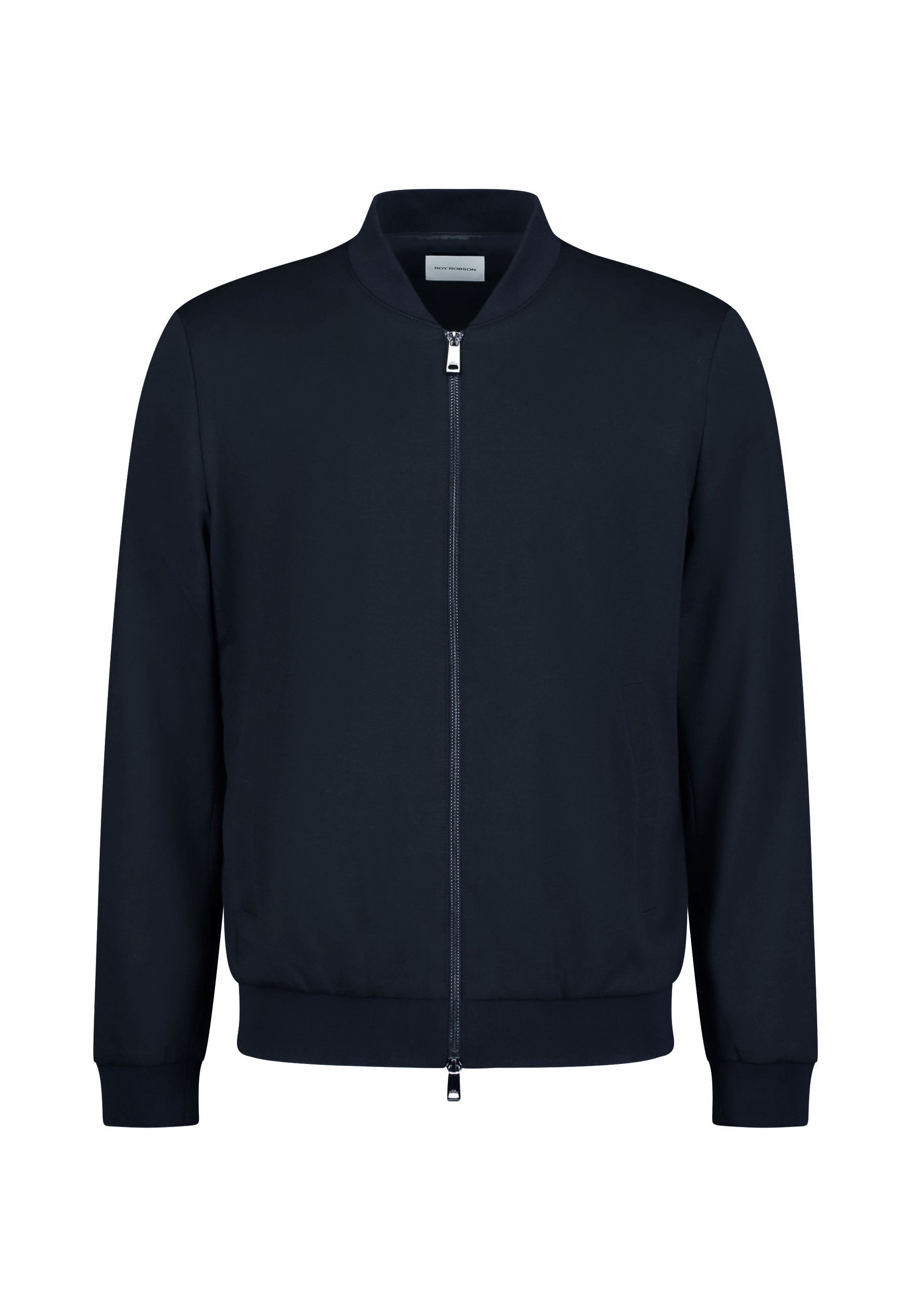 Core Jersey Structured Zip Bomber Dark Blue