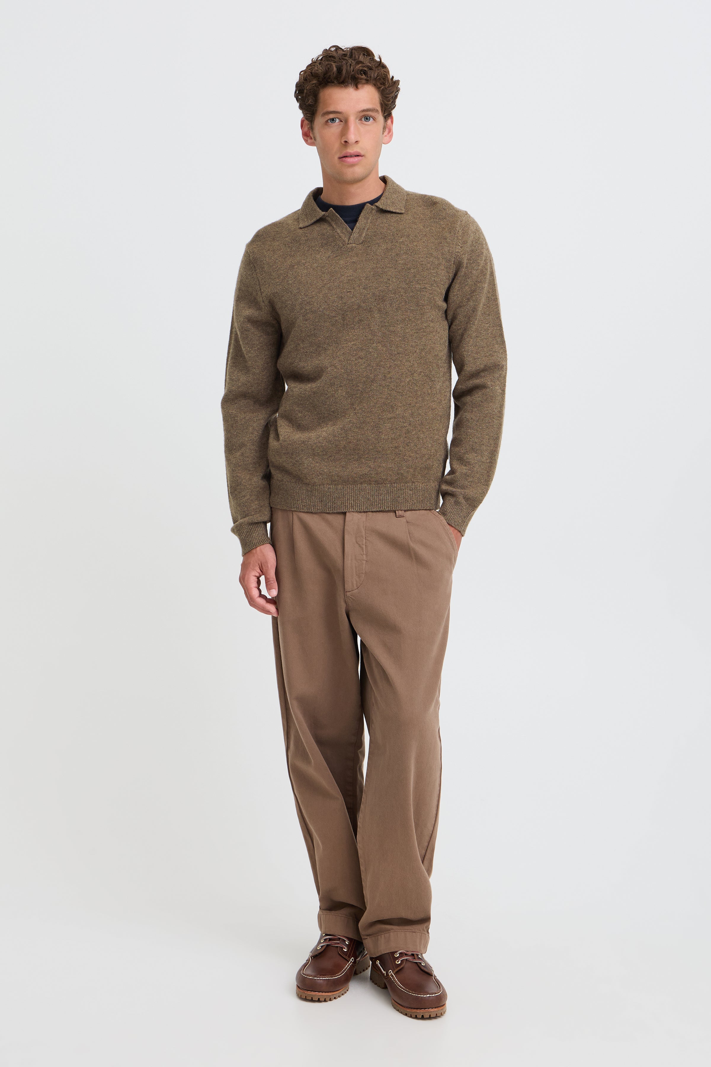 Karl Knit Polo Chocolate Chip