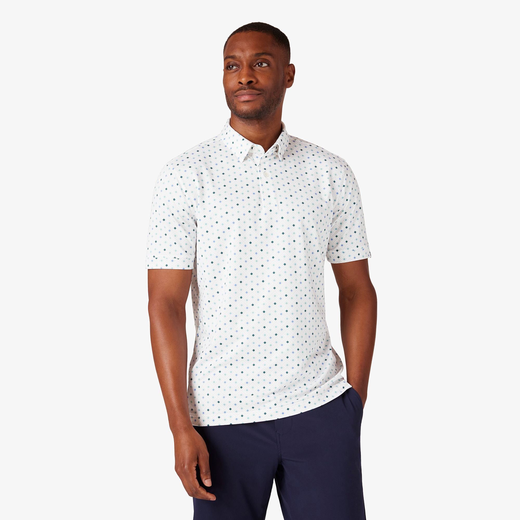 Halyard Short Sleeve Polo Provence Maze