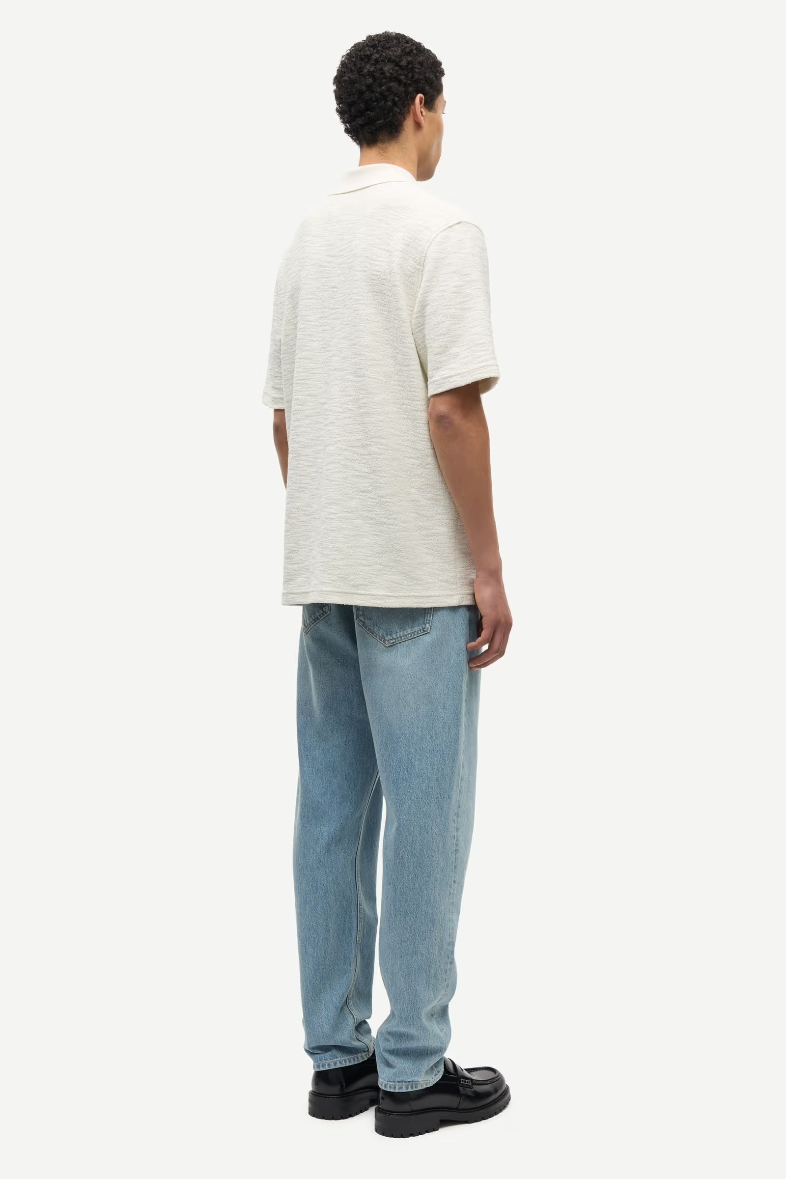 Samac V-Neck Polo Clear Cream