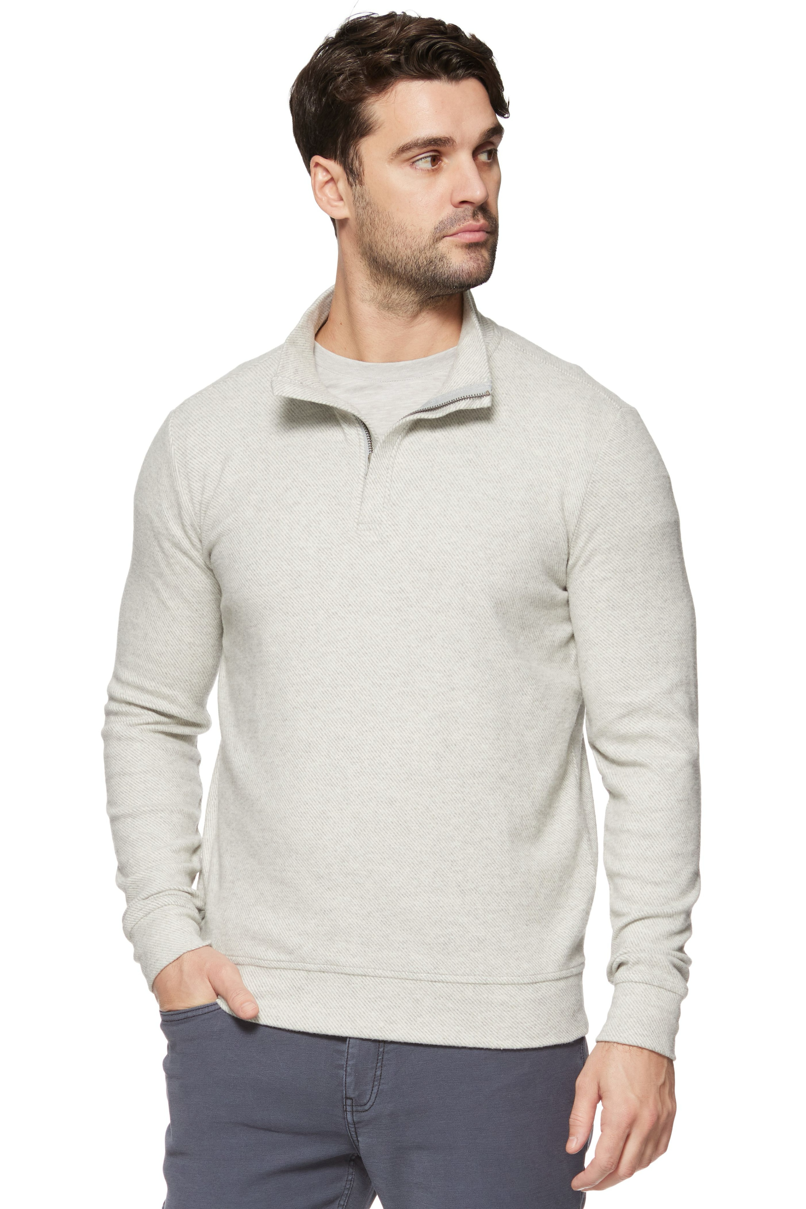 Hero Twill 1/4 Zip Grey