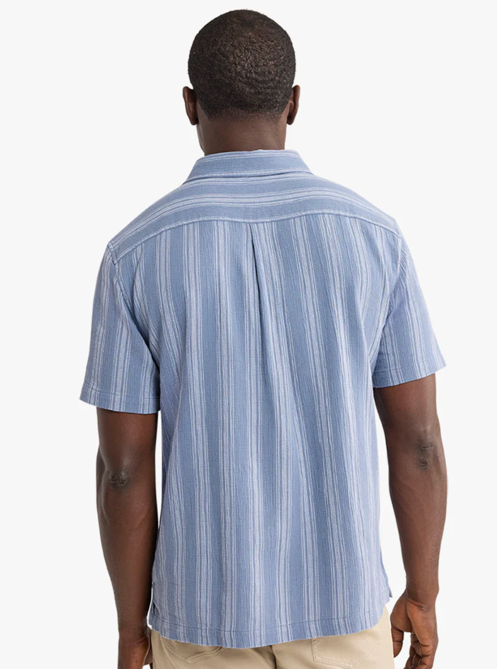 The Oasis Textured Shirt Maritime Stripe