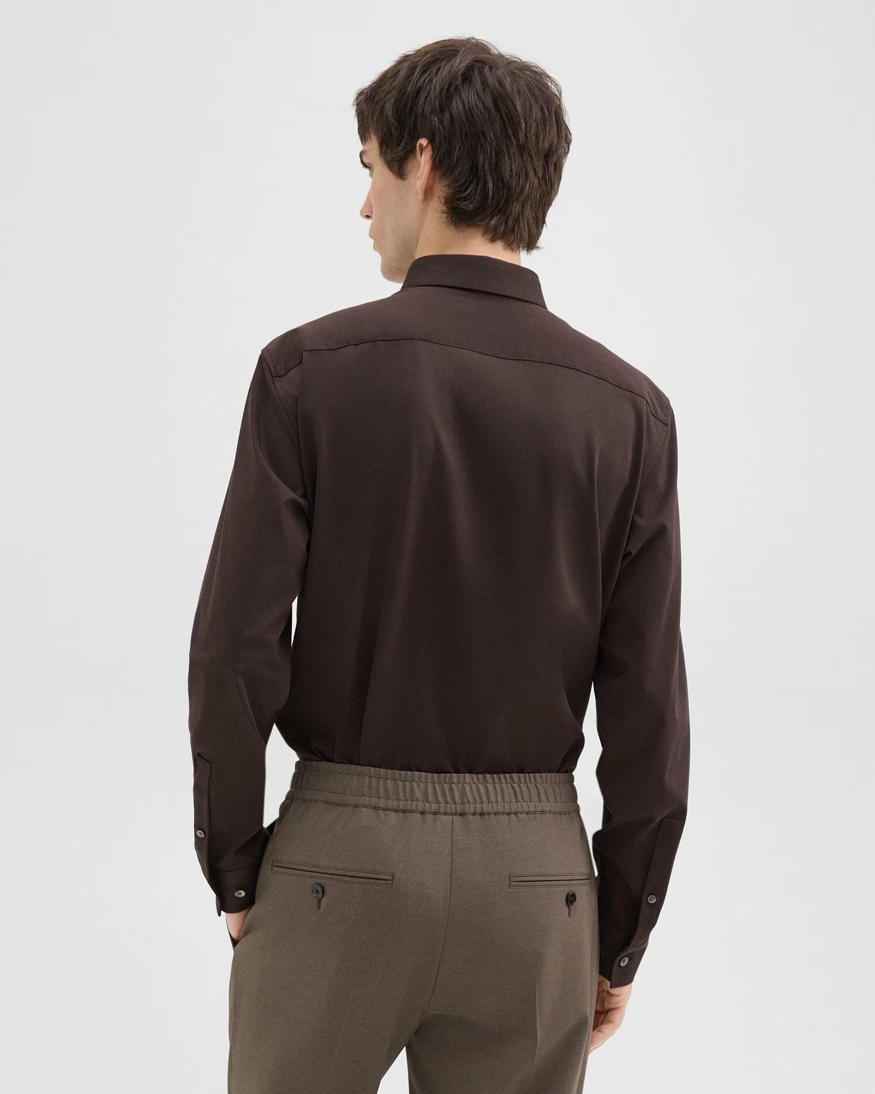 Sylvain Shirt in Structure Knit Hickory