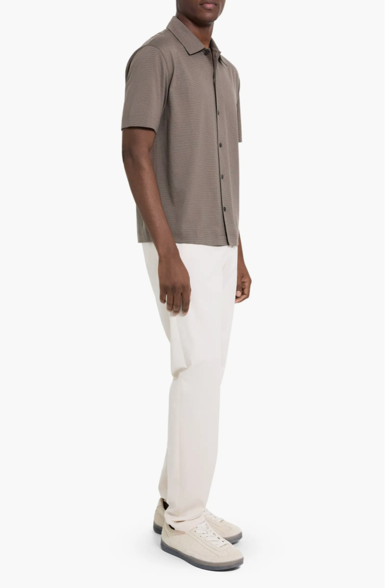 Relaxed Stripe Button Down Shirt Morel