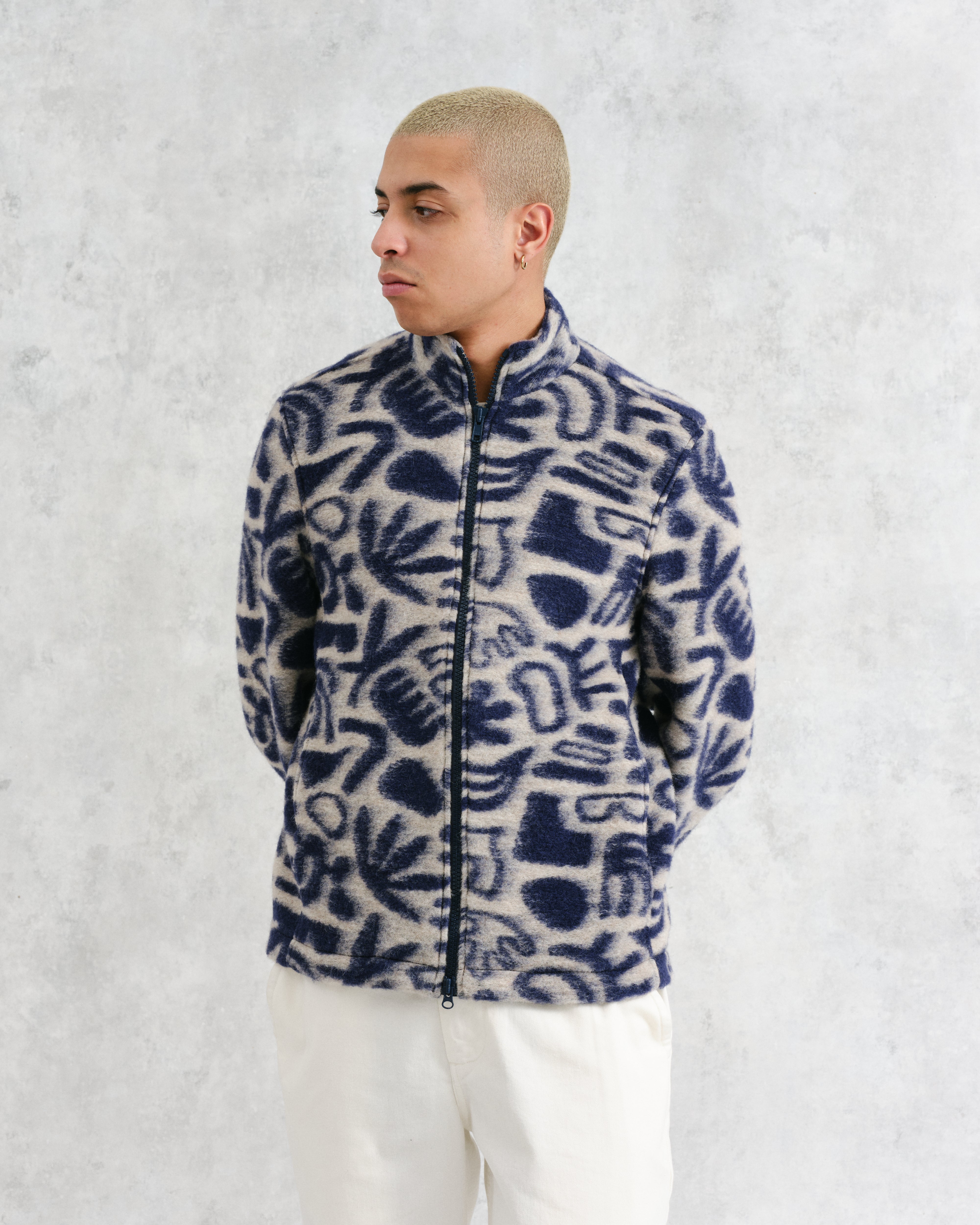 Cozi Jacket Ecru/Navy