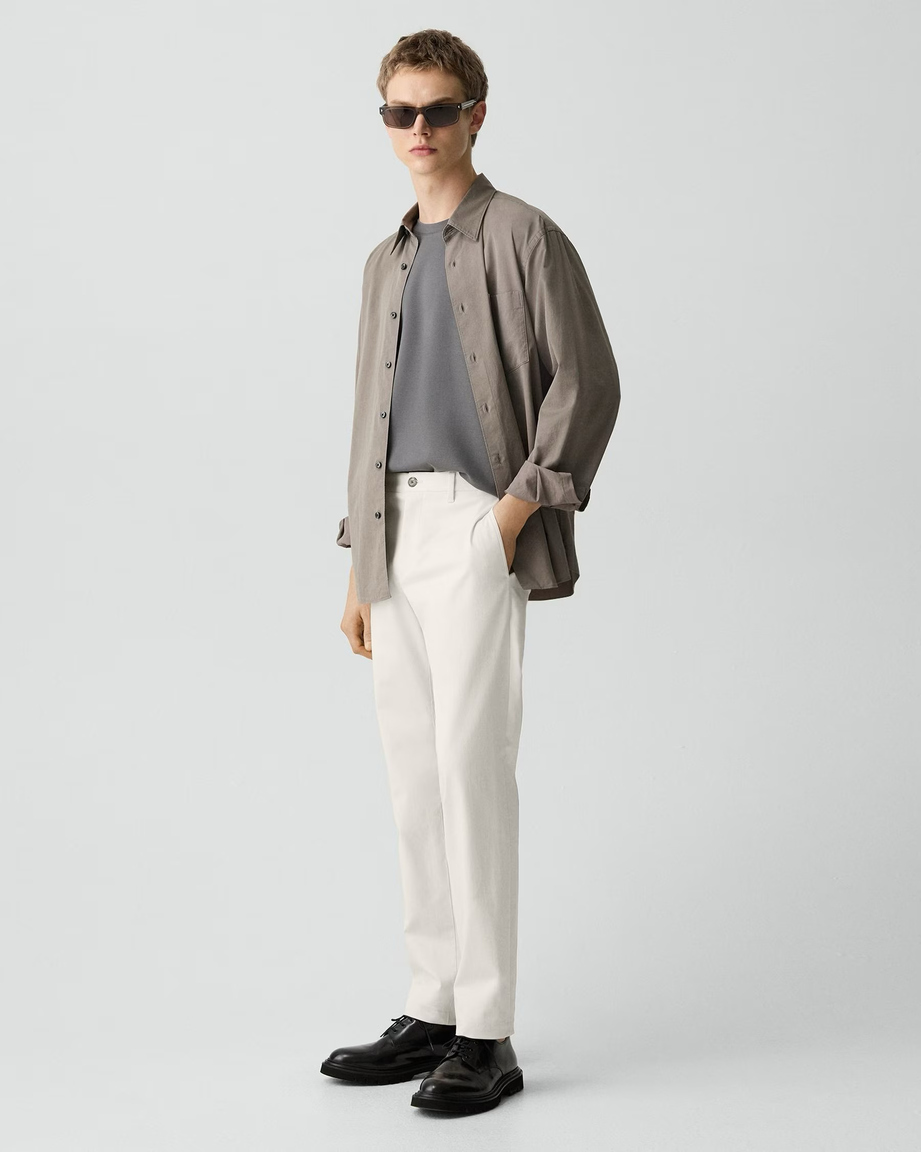 Zaine Pant in Moonsoft Cotton Winter Ivory
