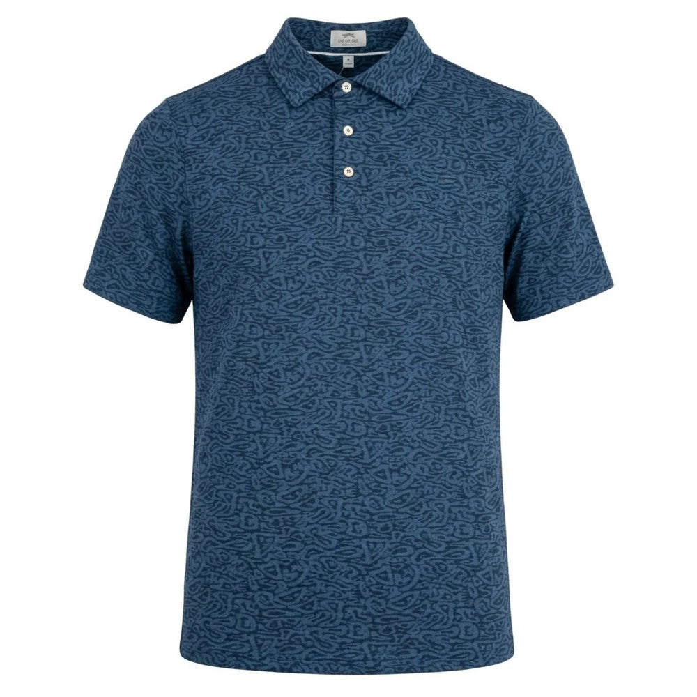 Psych Jacquard Polo Navy Blazer