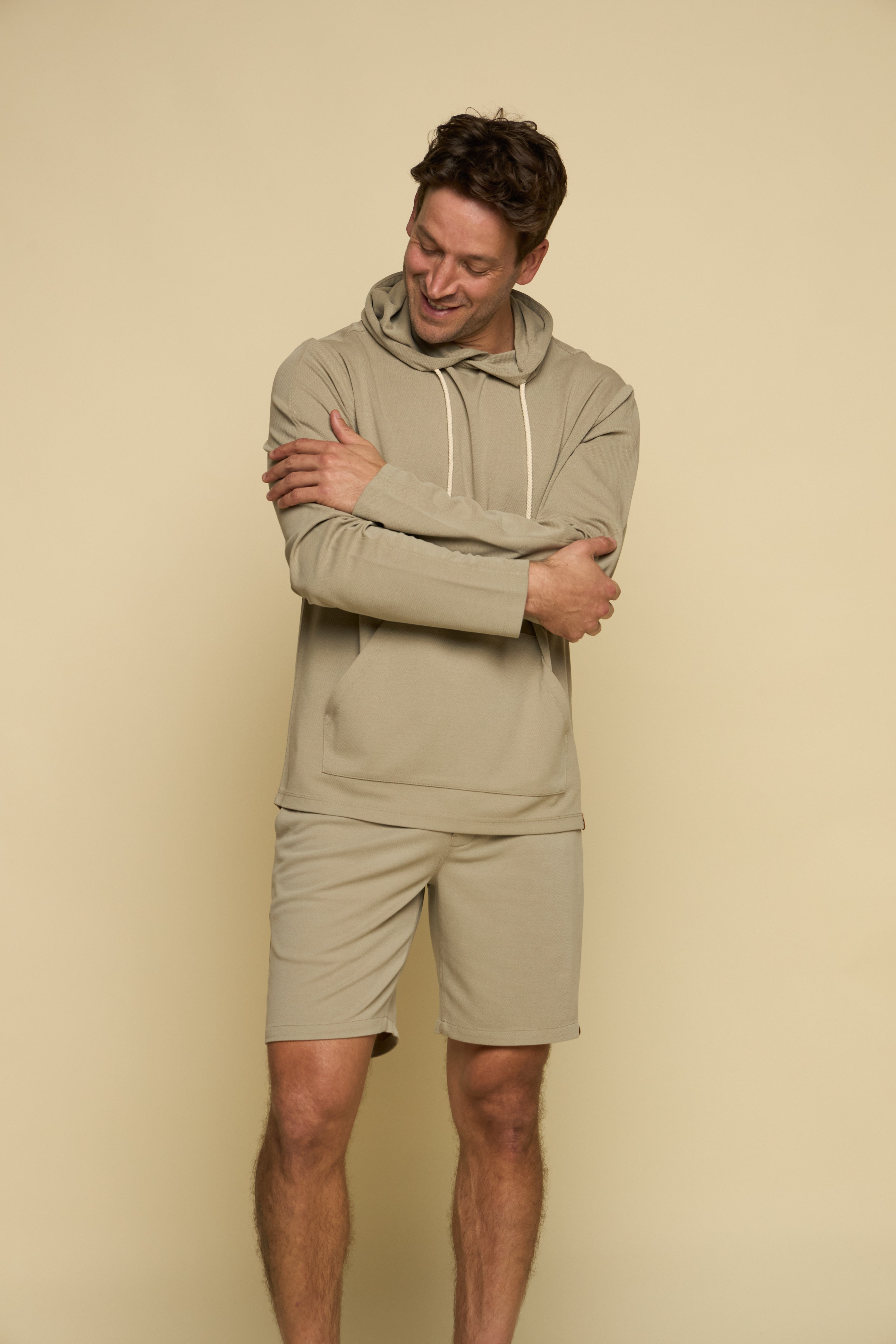 C St. Crossover Hoodie Stone