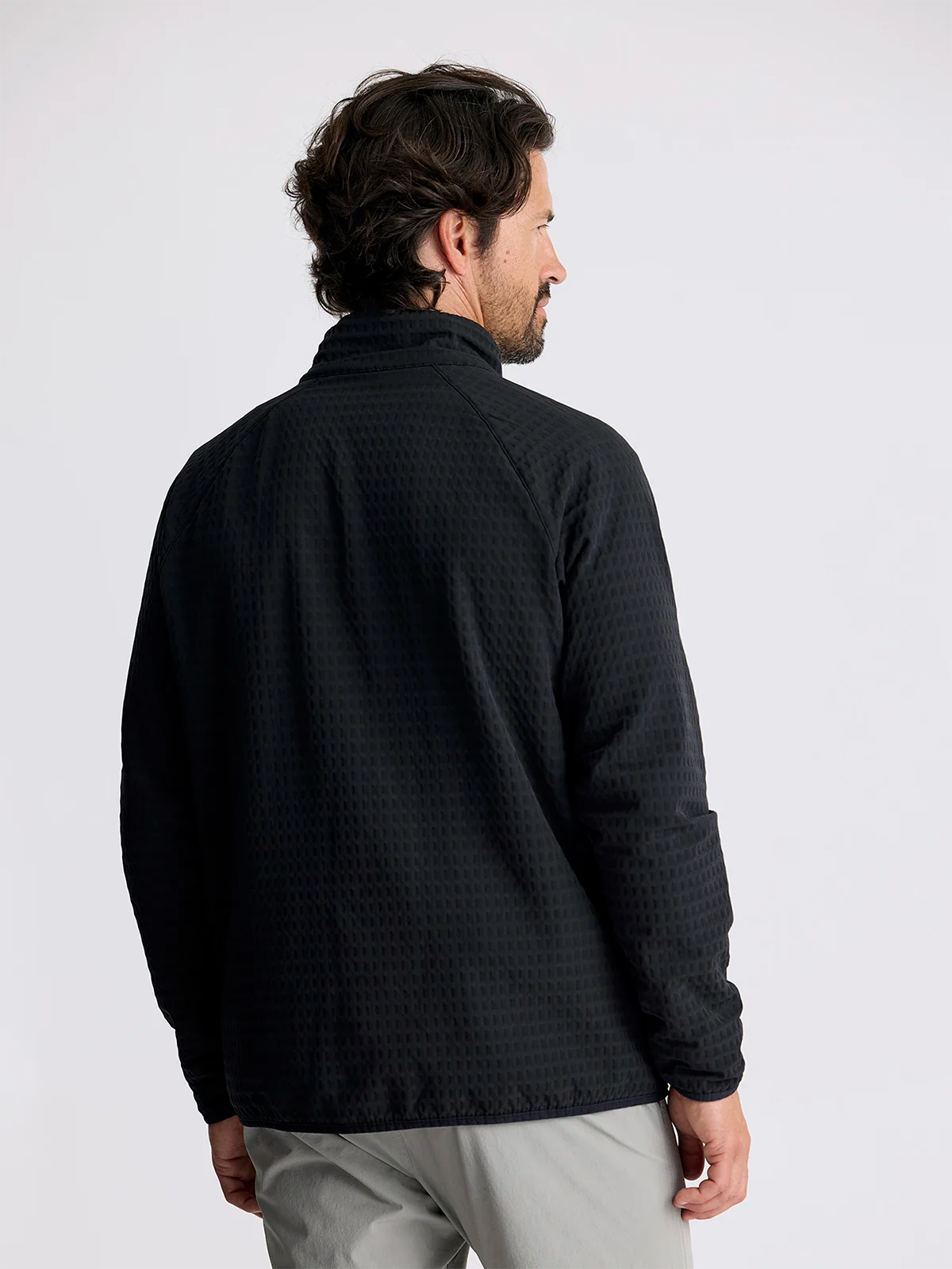 Gridback Fleece Jacket, Black