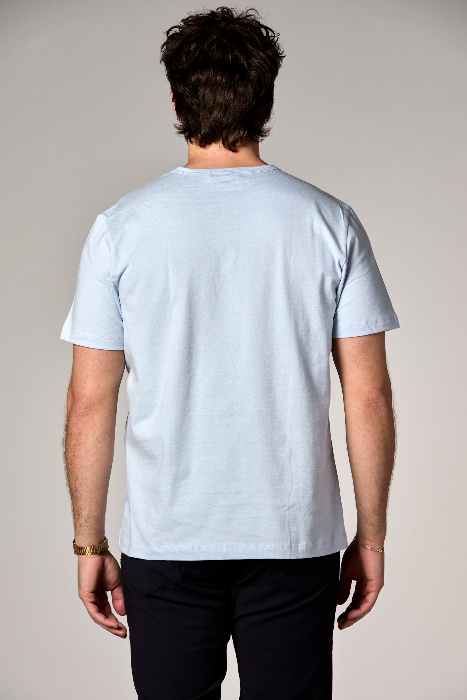 The Rick Crewneck Tee Light Blue