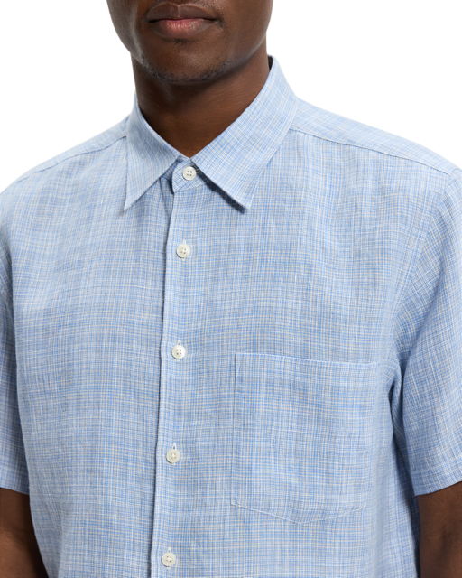 Relaxed Short Sleeve Irving Shirt Crisp Blue Multi