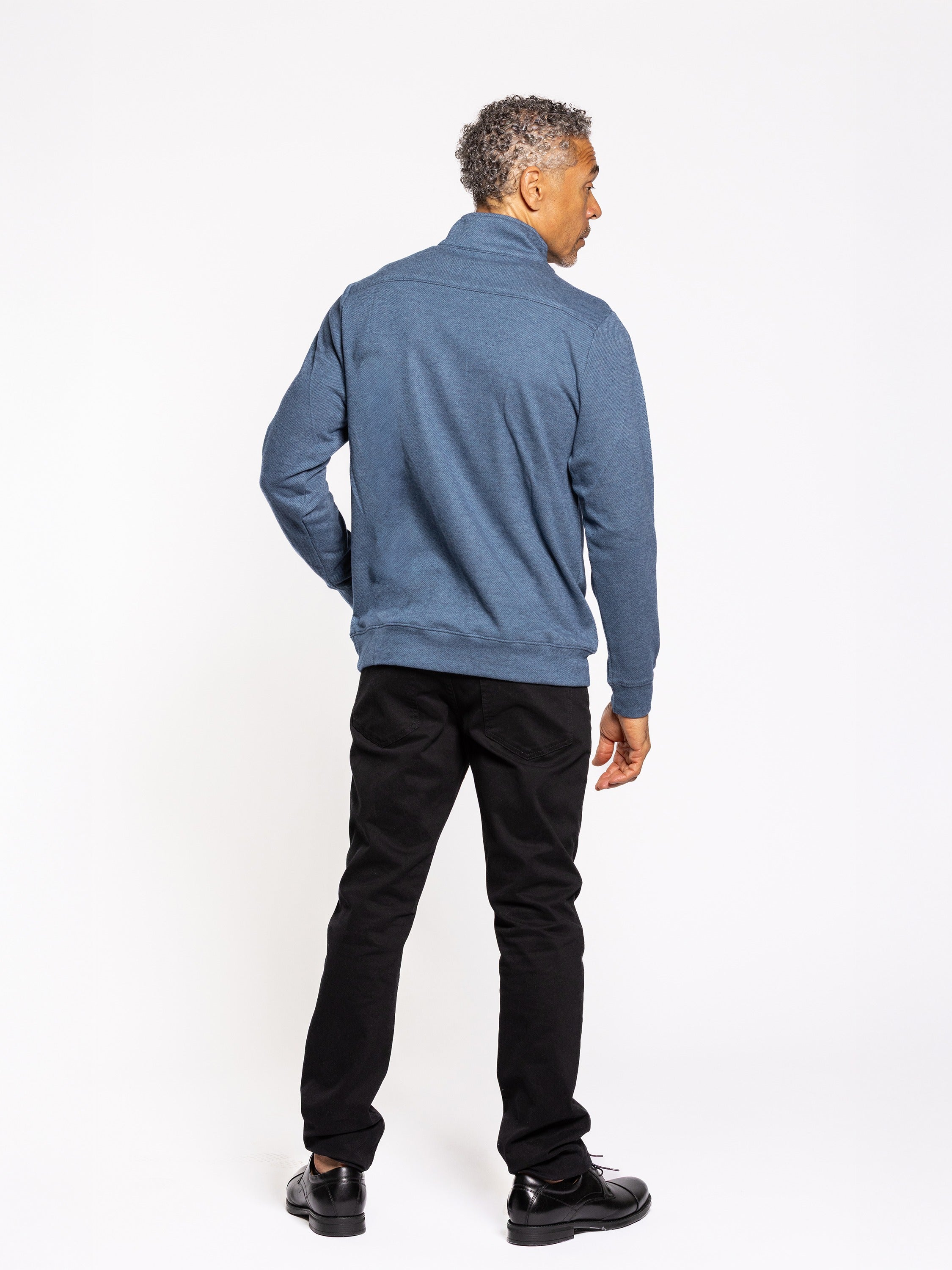 Cala Twill Button Mock Indigo Night