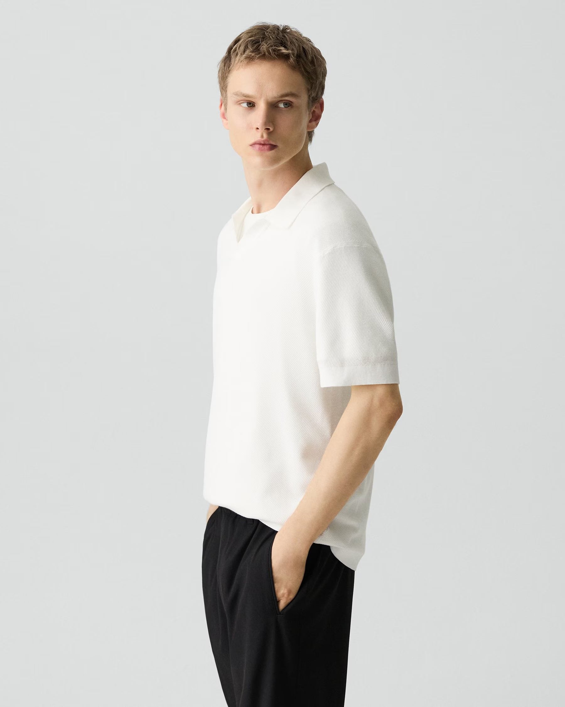 Brenan Polo in Light Bilen White