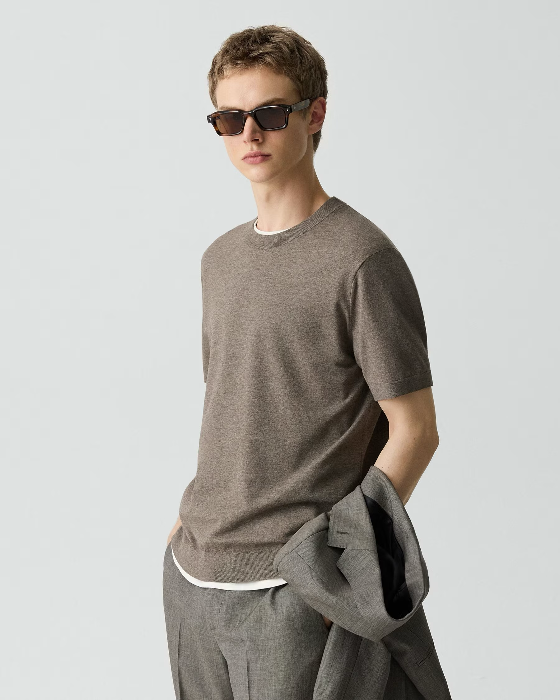 Soris Tee in Light Bilen Morel Melange