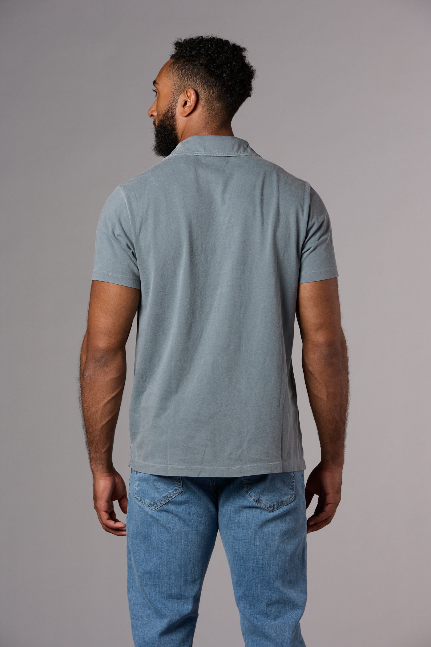 Billy Standard Fit Garment Dyed Polo Washed Future Grey