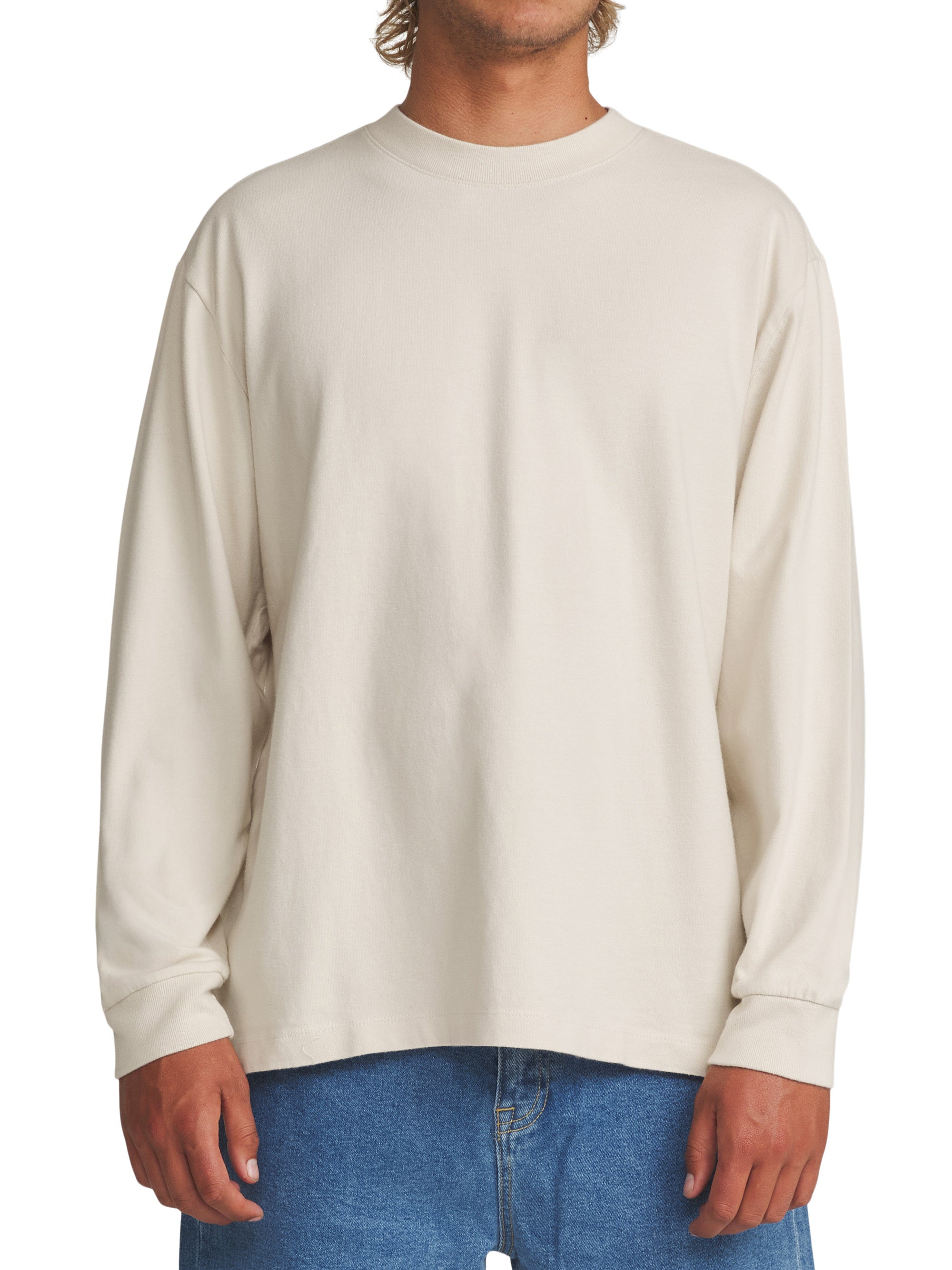Long Sleeve Box Fit Tee Vintage White