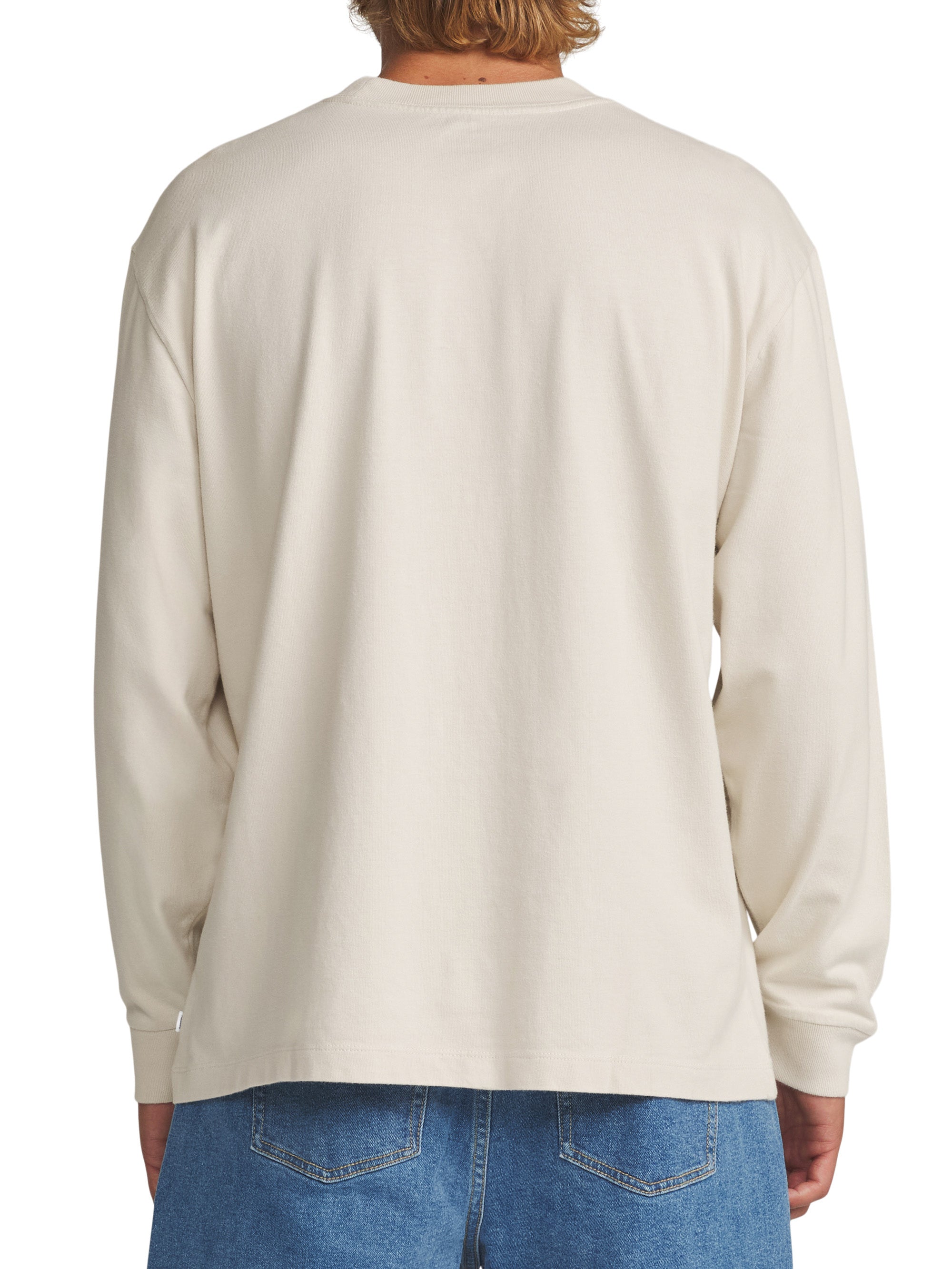 Long Sleeve Box Fit Tee Vintage White