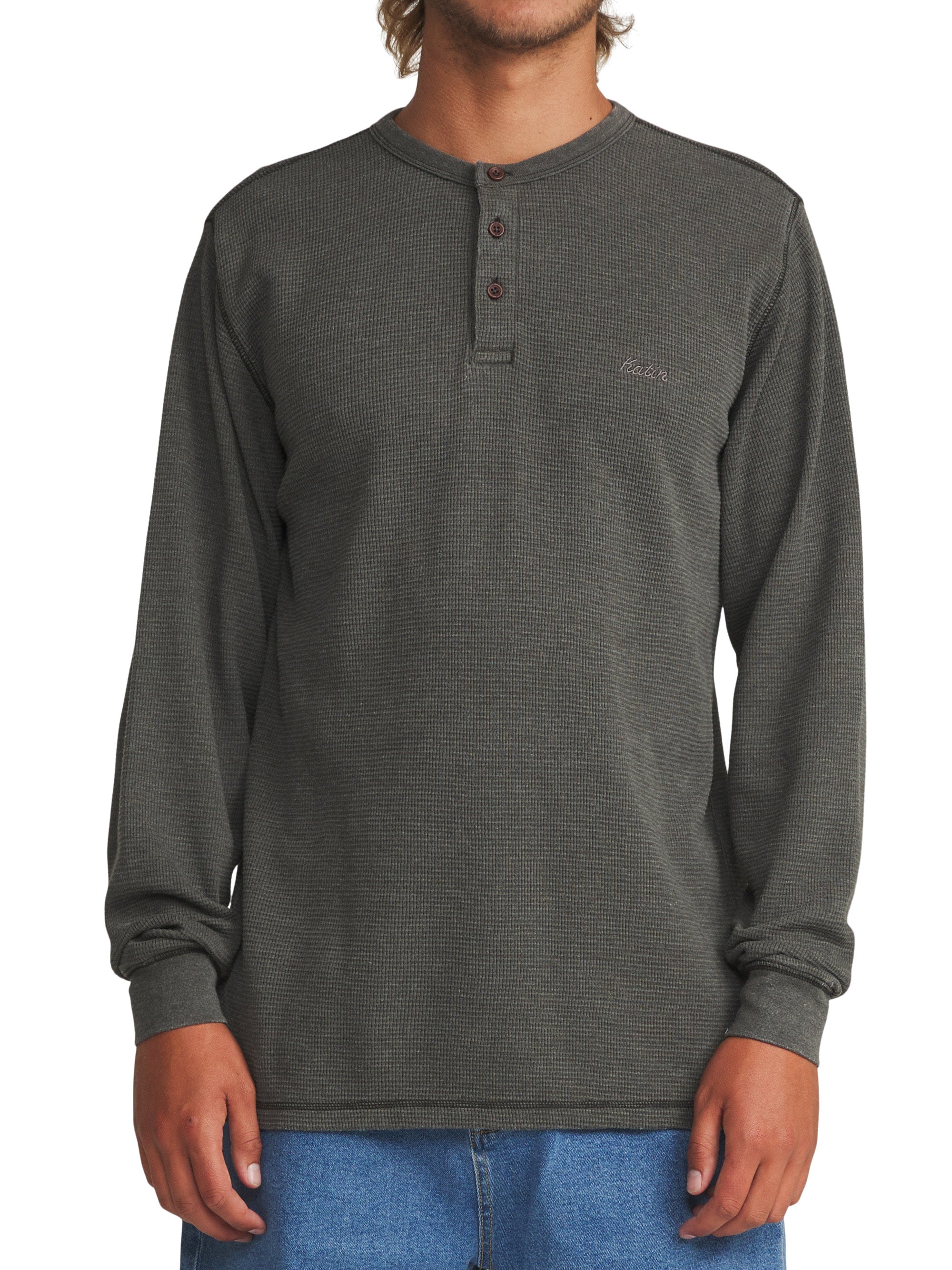 Mesa Thermal Henley Black Vintage Wash