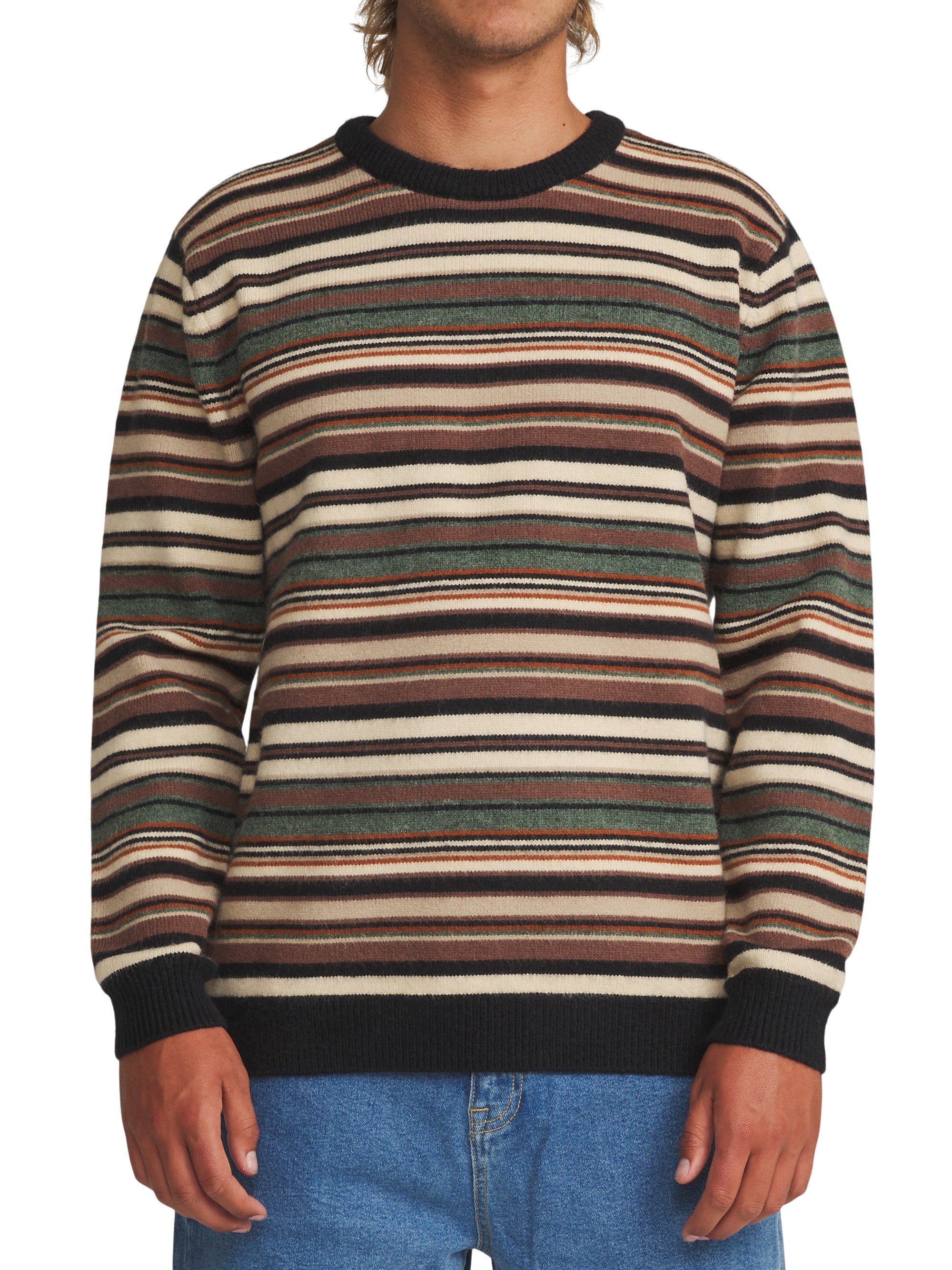 Hitch Stripe Sweater Black