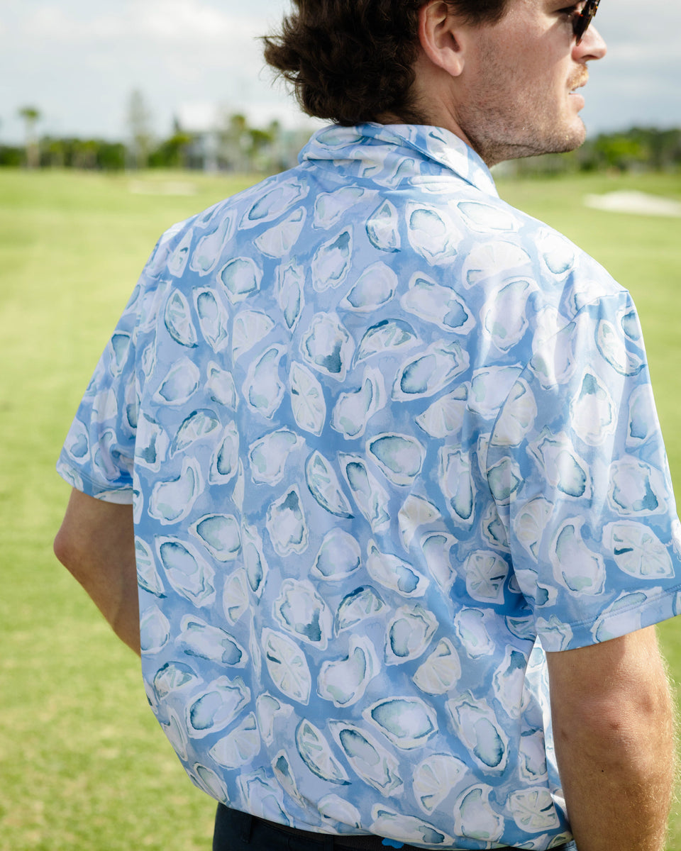 The Fore D'Oeuvres Golf Polo Light Blue