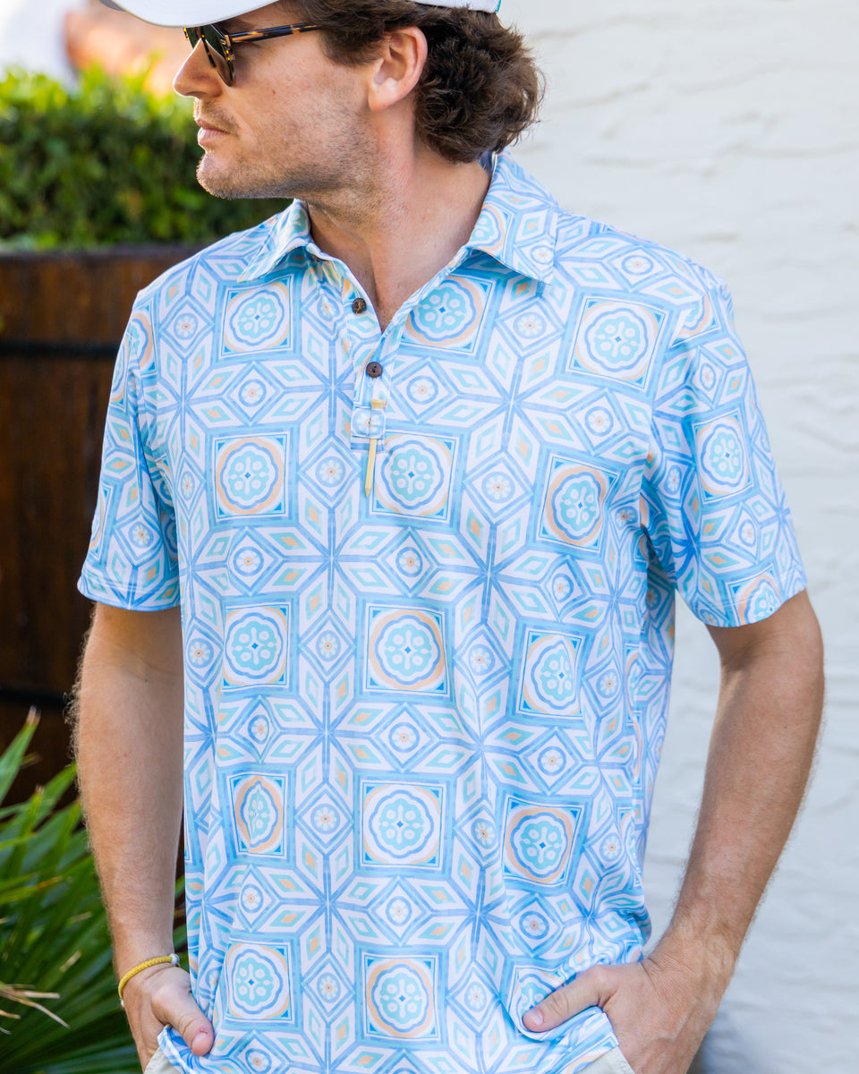 The Ischia Golf Polo Light Blue