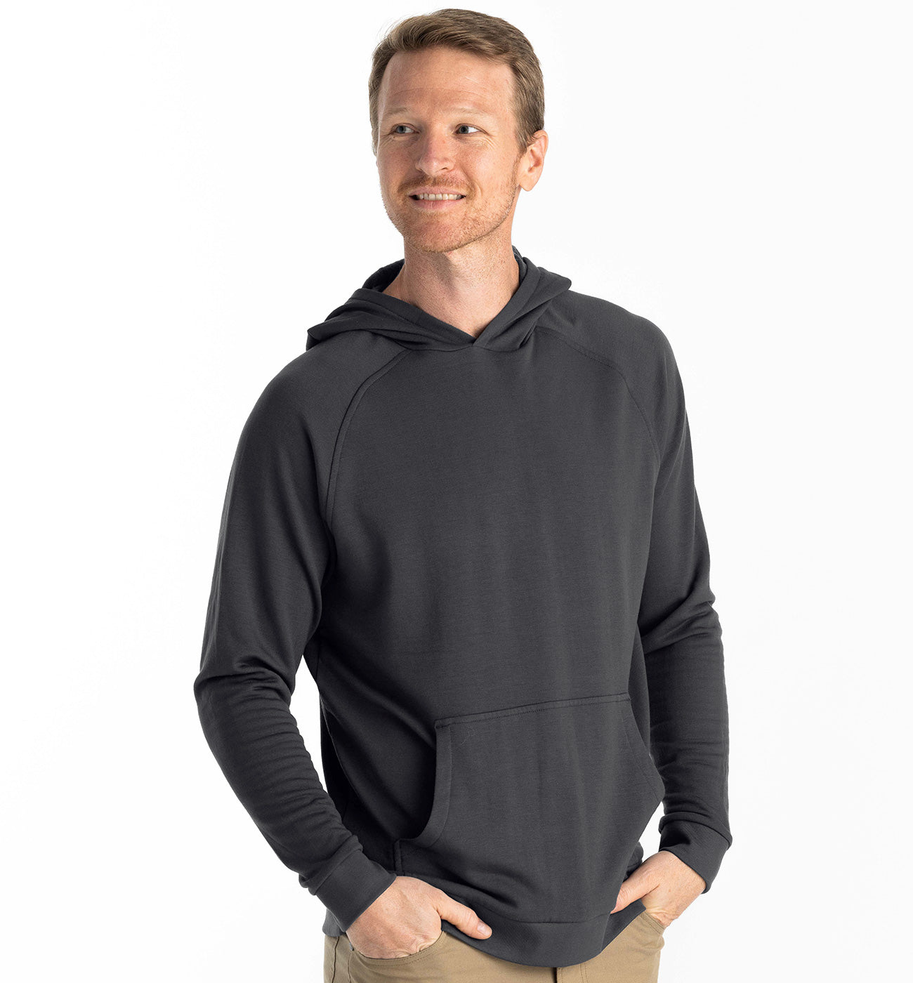 Bamboo Fleece Hoodie in Black Sand