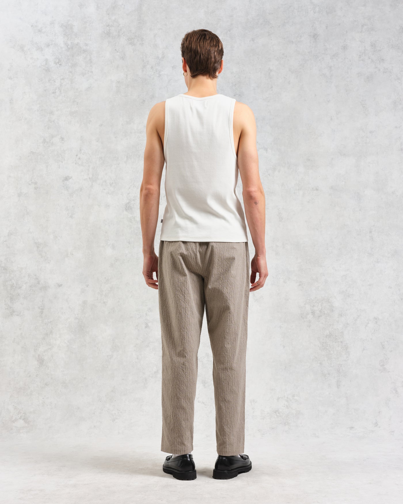 Montague Rib Knit Tank Ecru