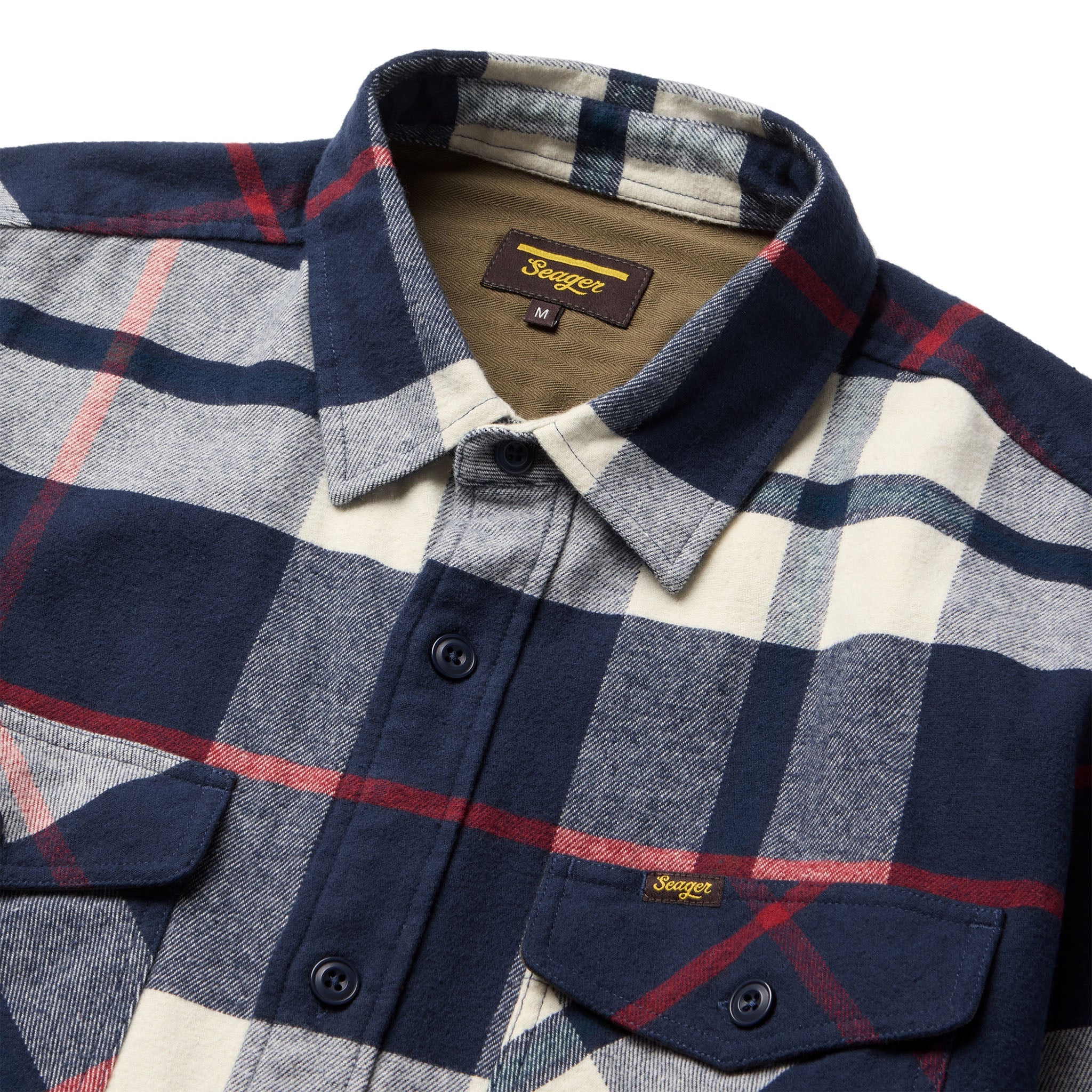 Calico Flannel Navy Big Plaid