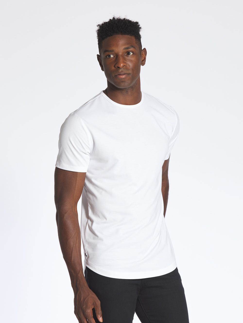 AO Curve-Hem Tee White