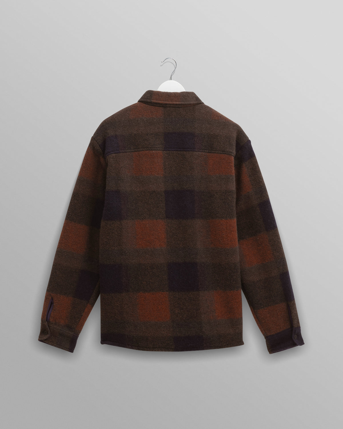 Whiting Mohair Overshirt in Brown/Blue