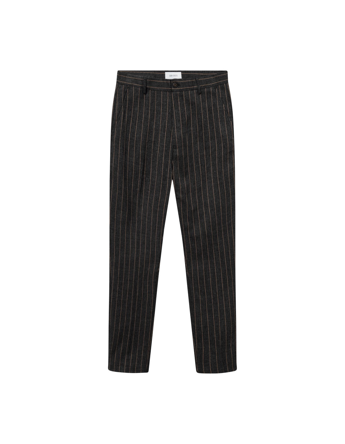 Como Reg Pinstripe Suit Pants - Dark Grey Melange/Rubber