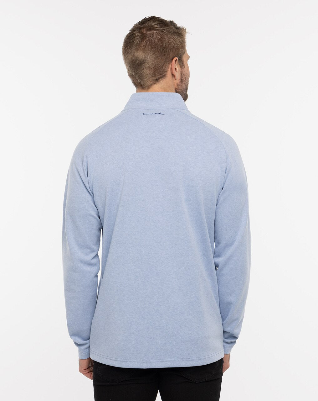 Upgraded Quarter-Zip Sweater Light Blue