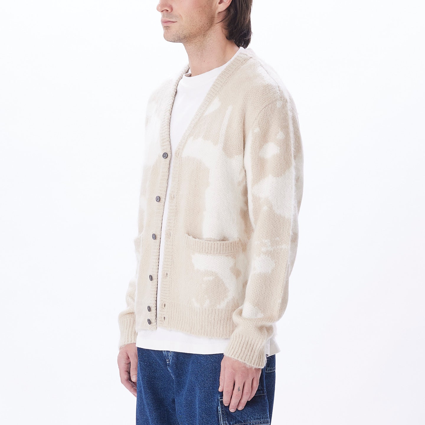Luka Splatter Cardigan Silver/Grey