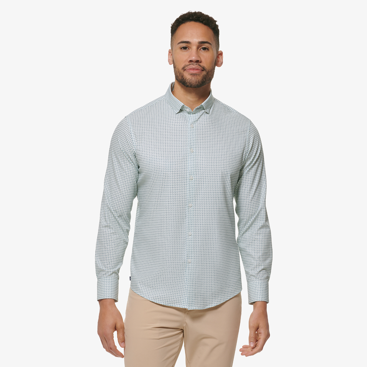 Leeward No Tuck Long Sleeve Shirt Resada Geo Twill Print