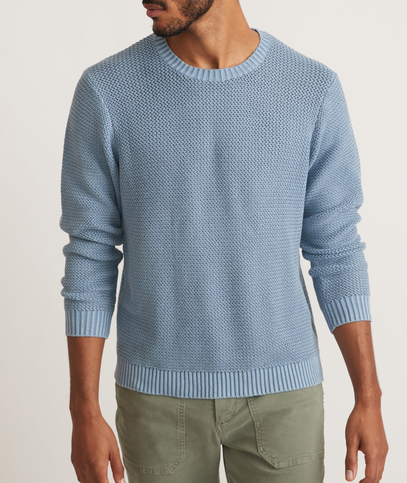 Garment Dye Crew Sweater Coronet Blue