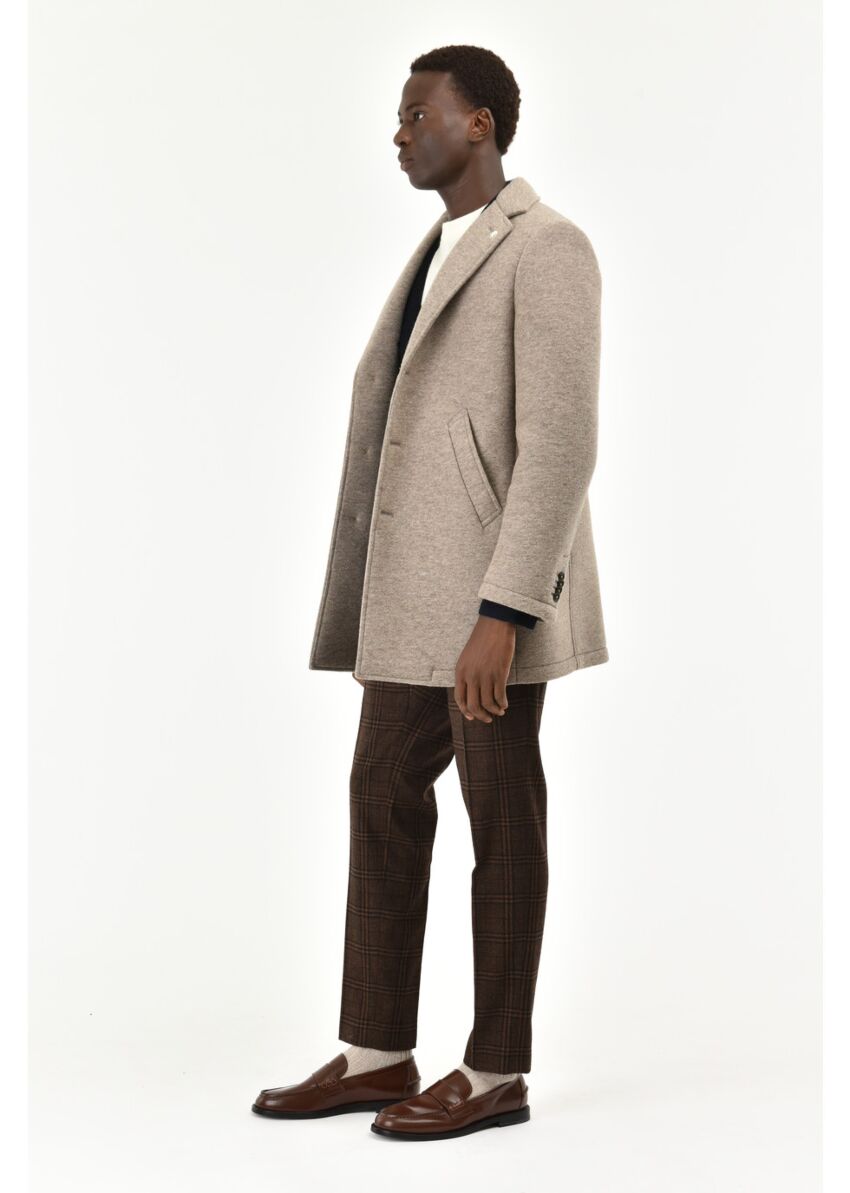 Longcoat in Velour Cashmere Taupe