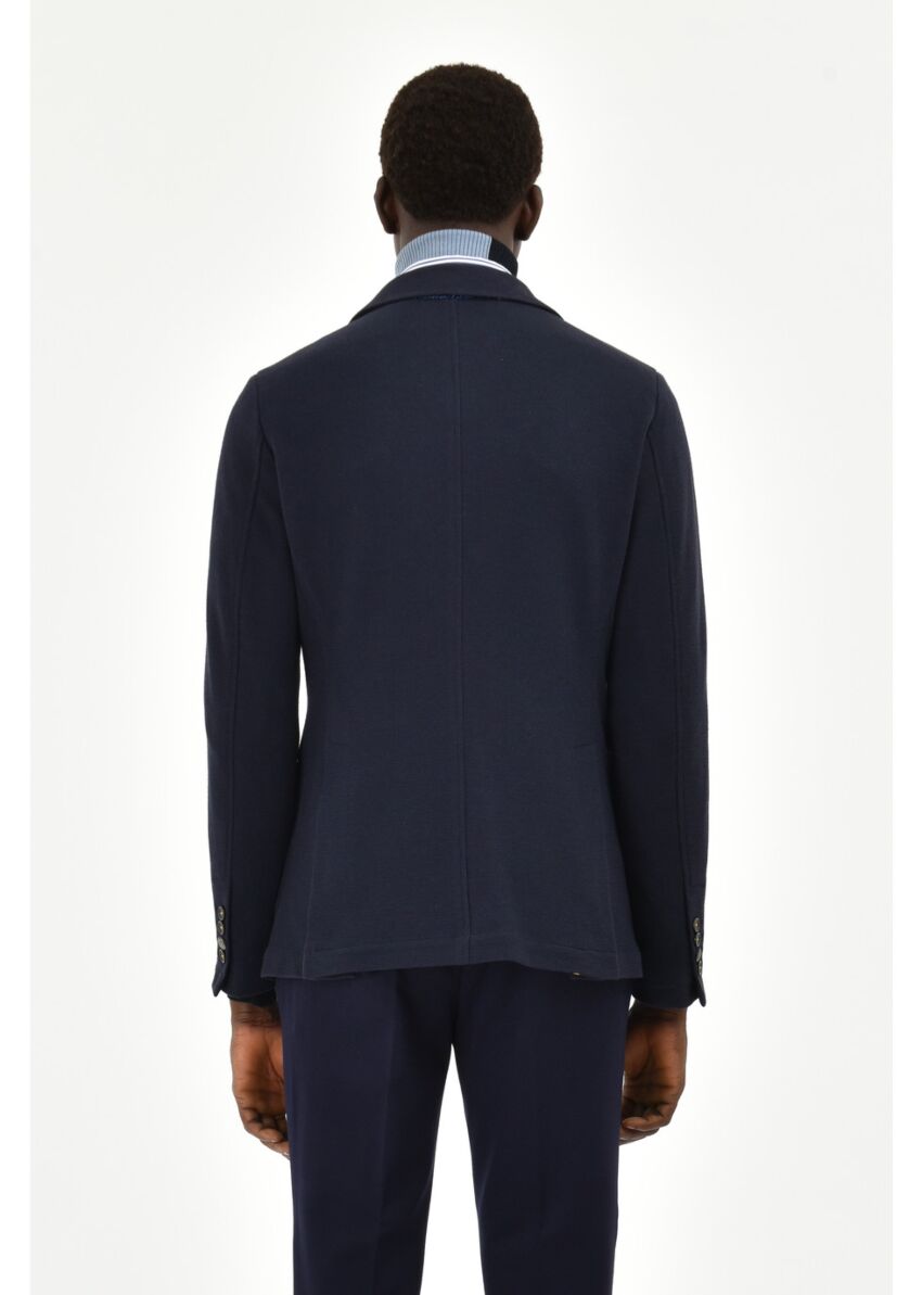 Suit Coat in Subtle Twill Navy